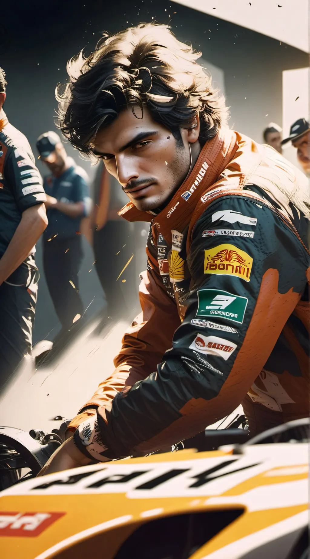 ai character: Carlos Sainz  background