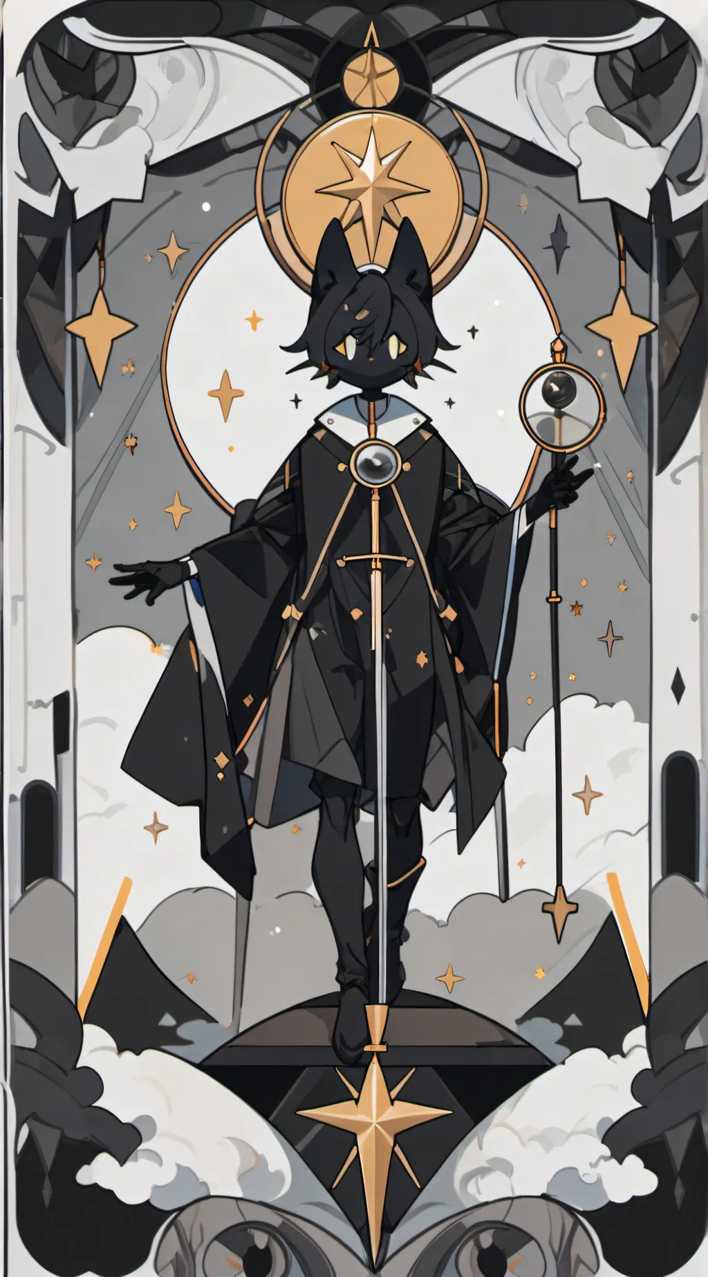 ai character: moon but nuts background