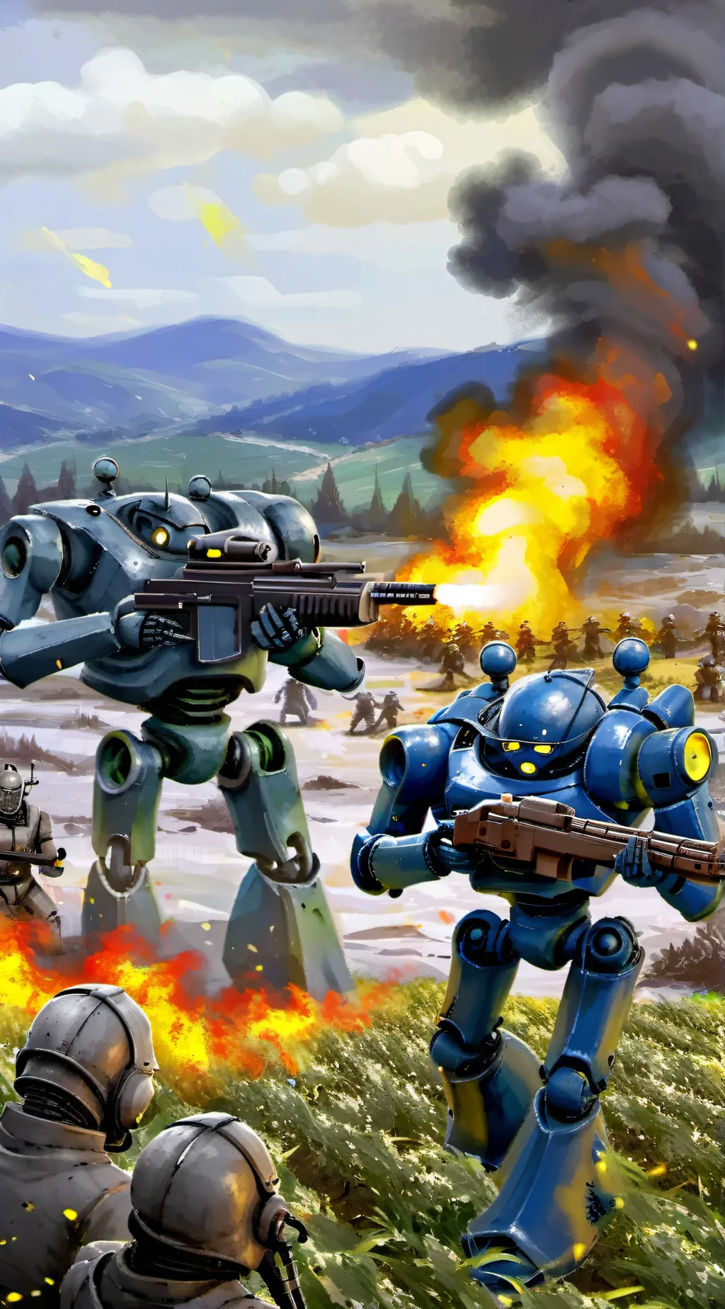 ai character: Furry army(part 2) background