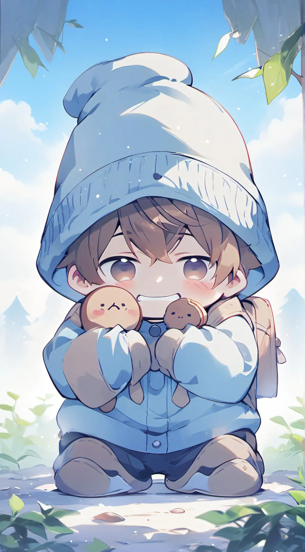 ai character: Ginger and peanut background