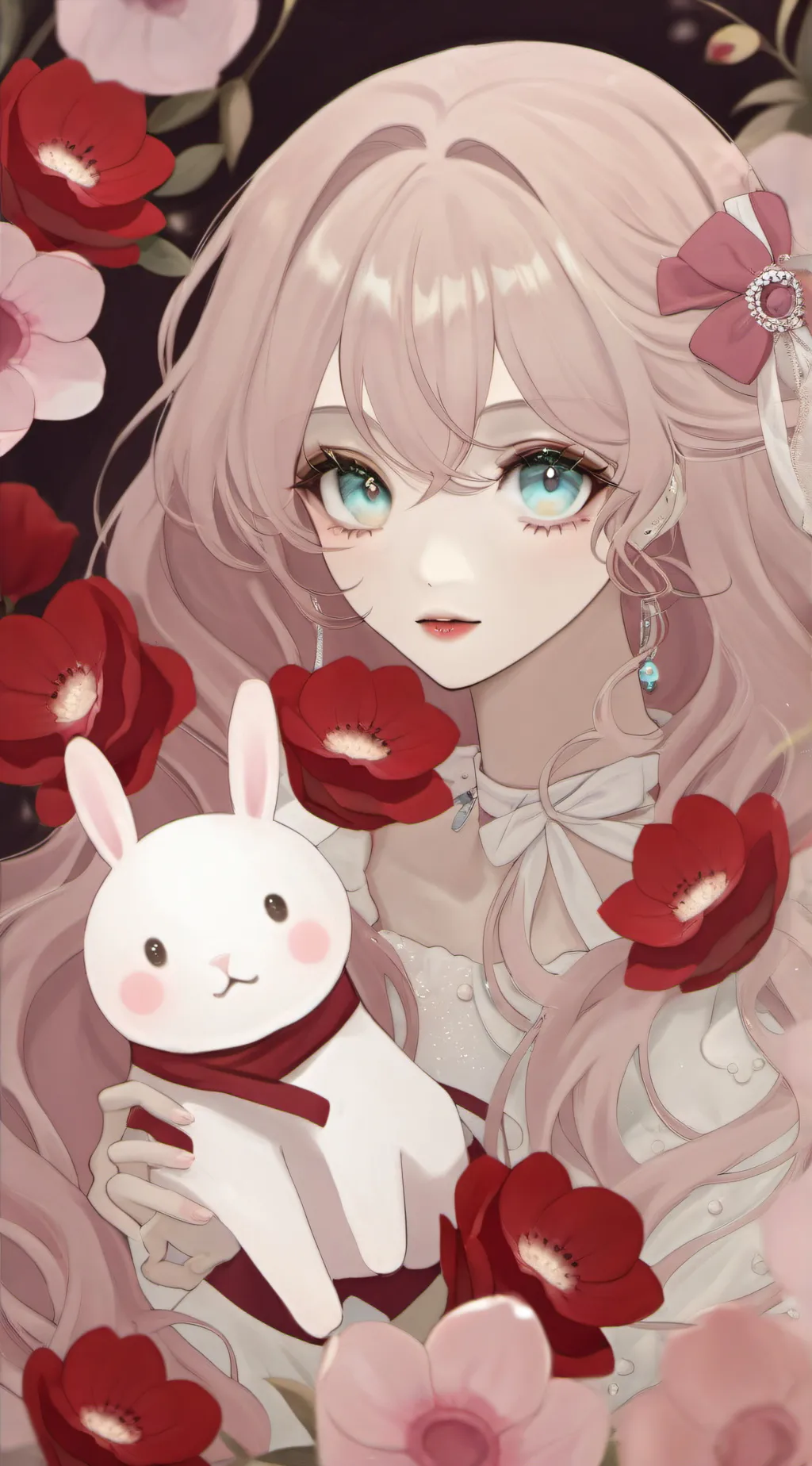 ai character: rose background