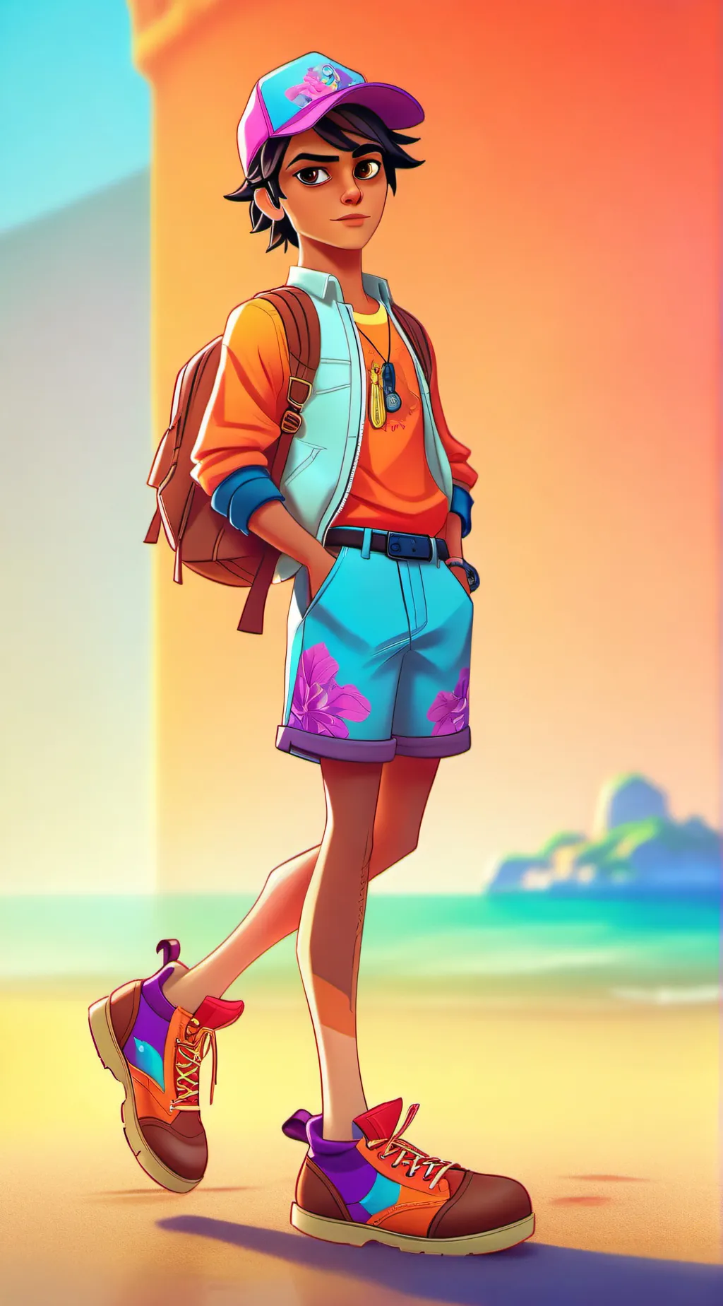 ai character: Kaito (Road 96) background