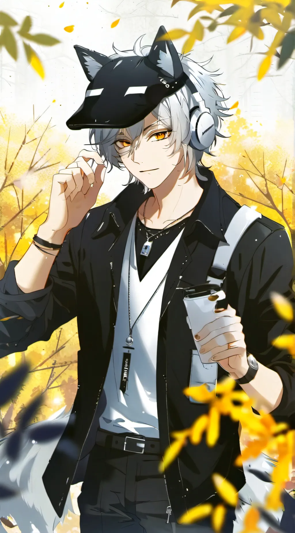 ai character: Allen wolf boy background