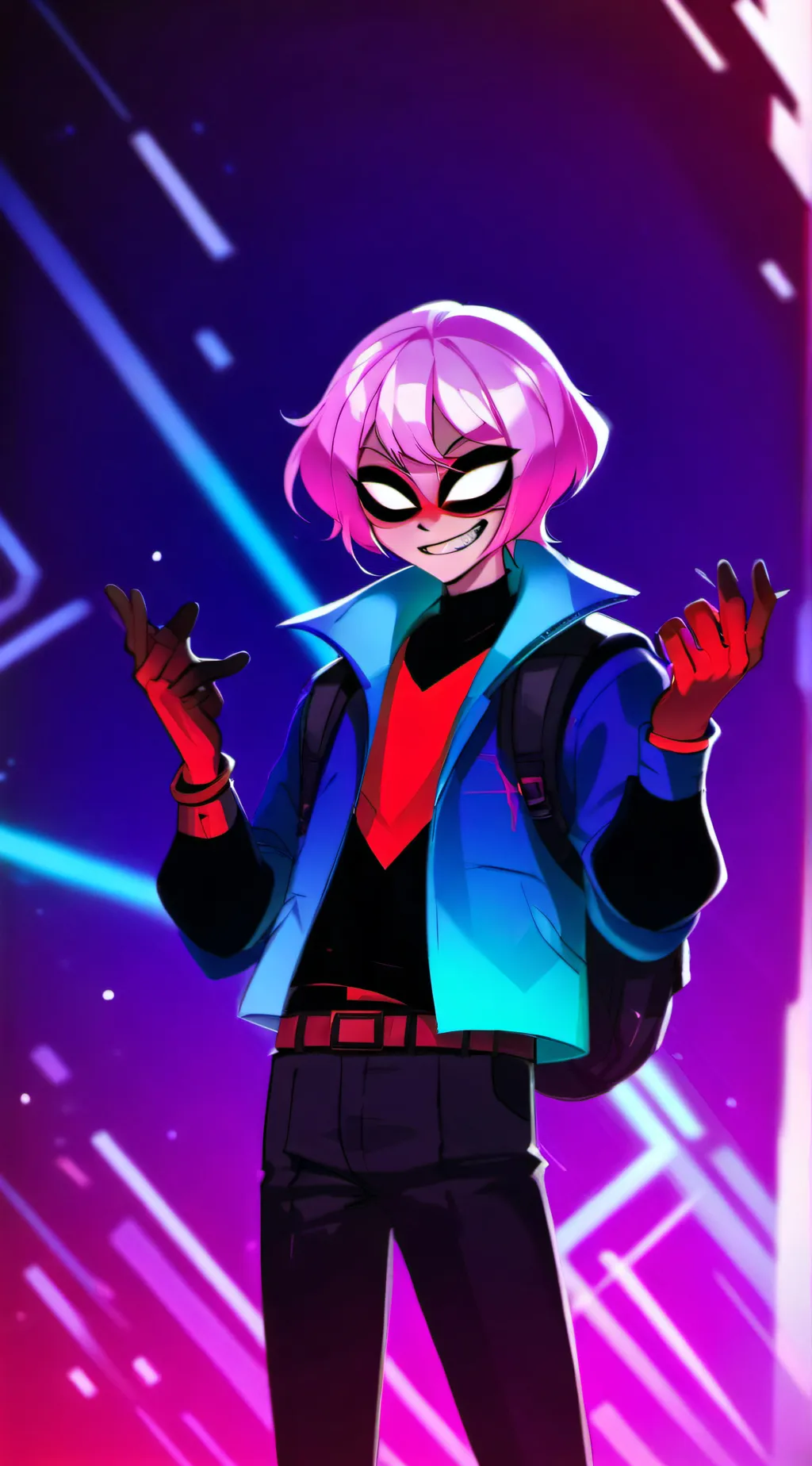 ai character: Hazbin game night background