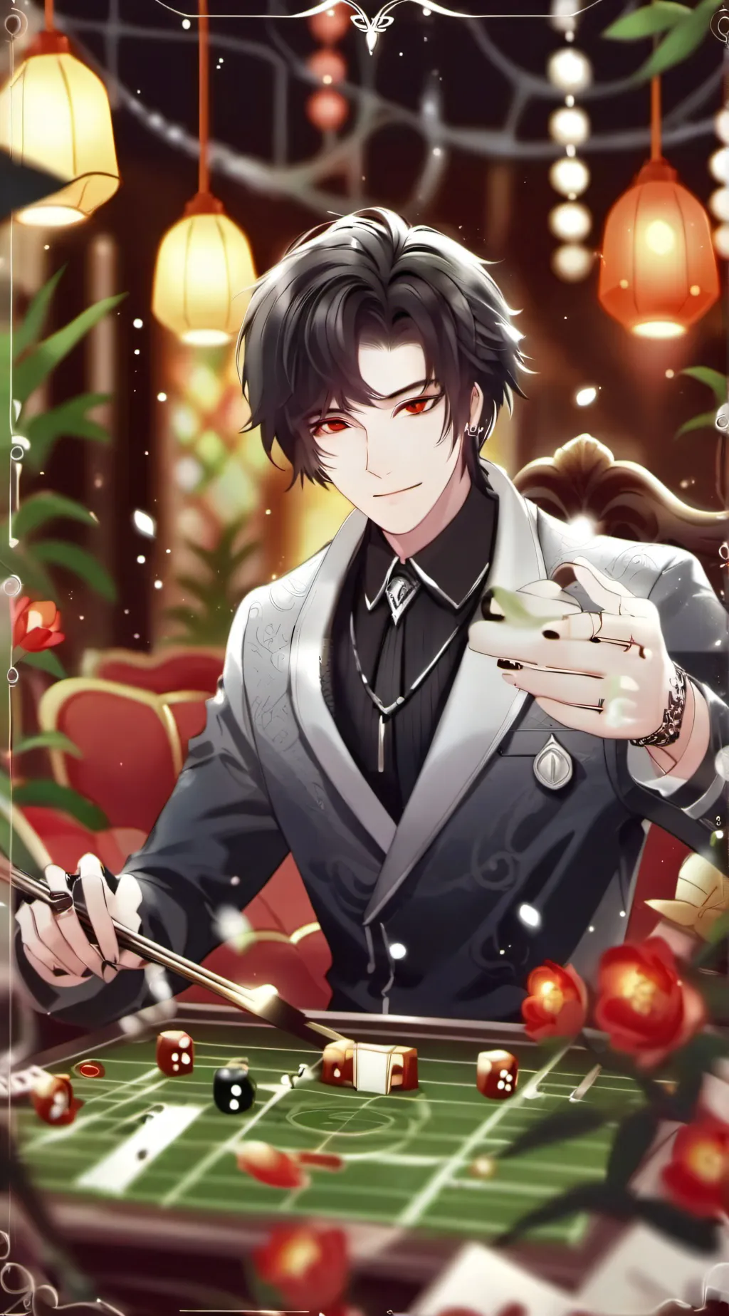 ai character: 🥰🥰🥰 background