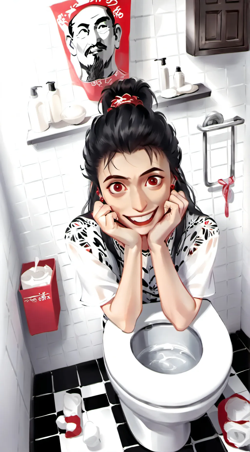 ai character: Skibidi Girl background