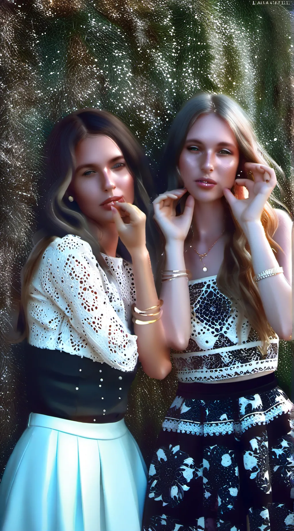 ai character: Jess and Paige  background