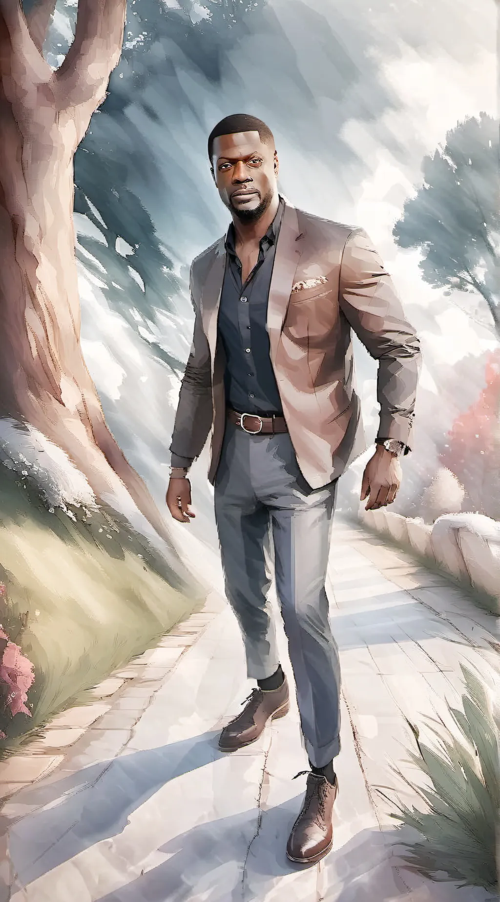 ai character: Chris Tucker  background