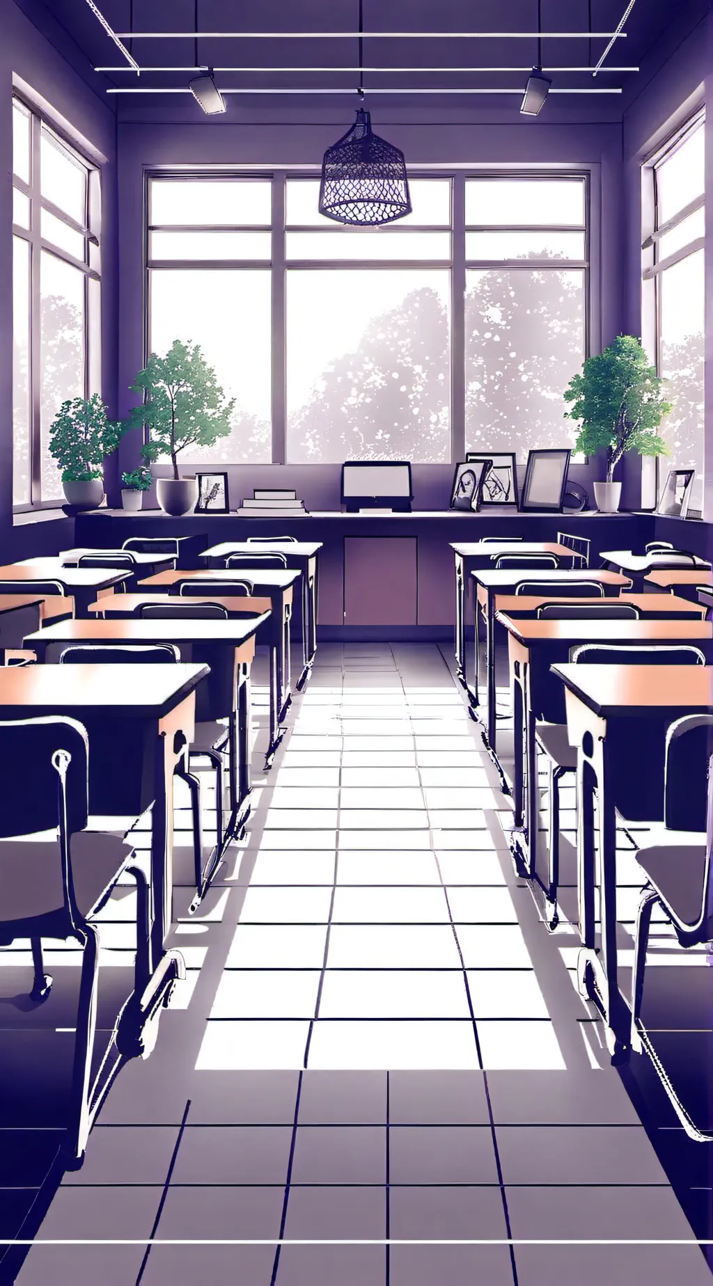 ai character: Brainrot classroom background