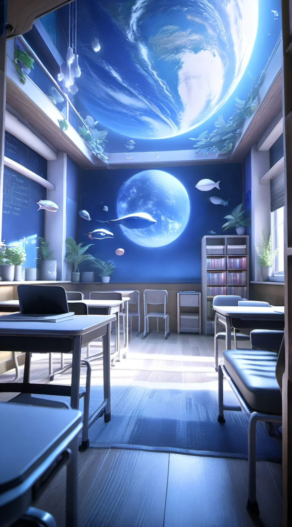 ai character: Classroom background