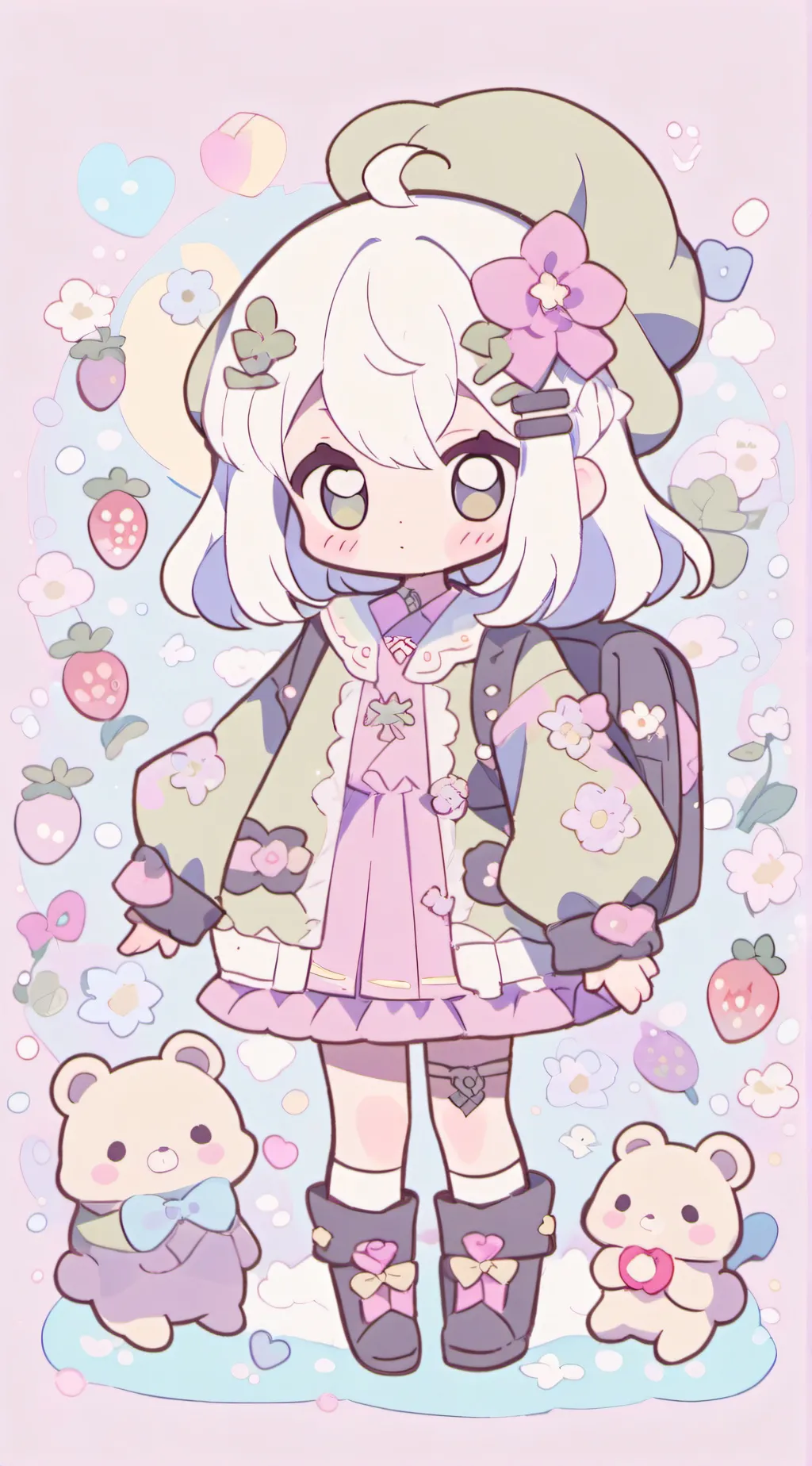 ai character: ~{Flutter}~ background