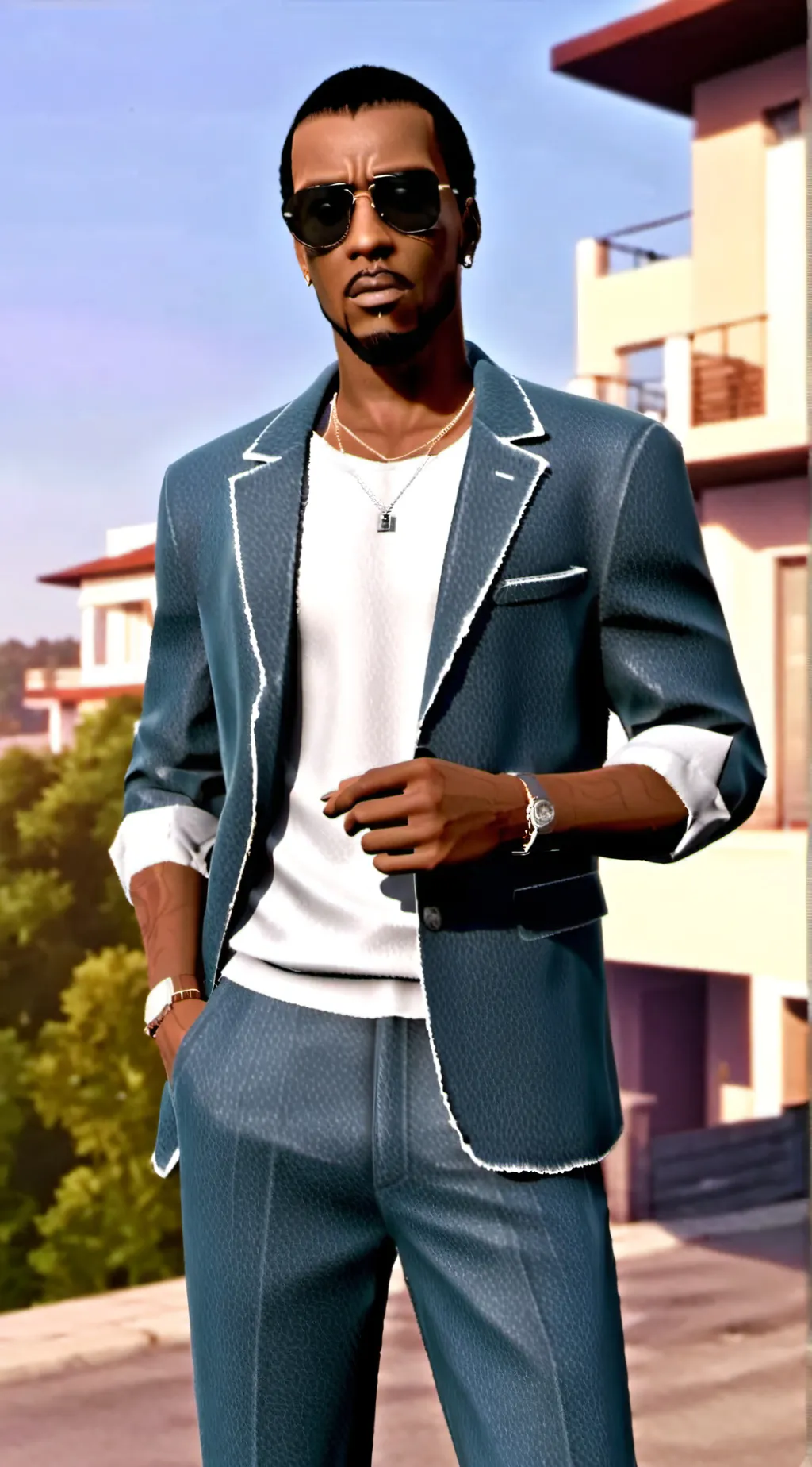 ai character: P Diddy background