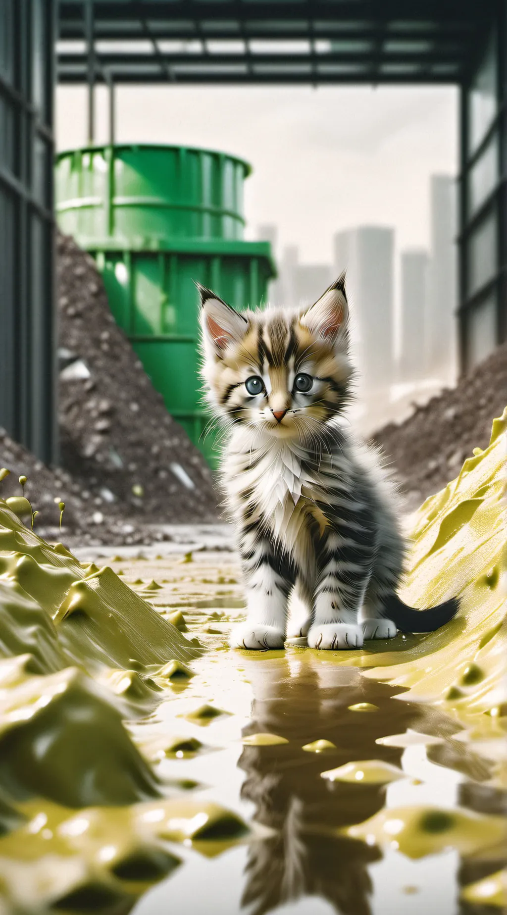 ai character: kitten pound background