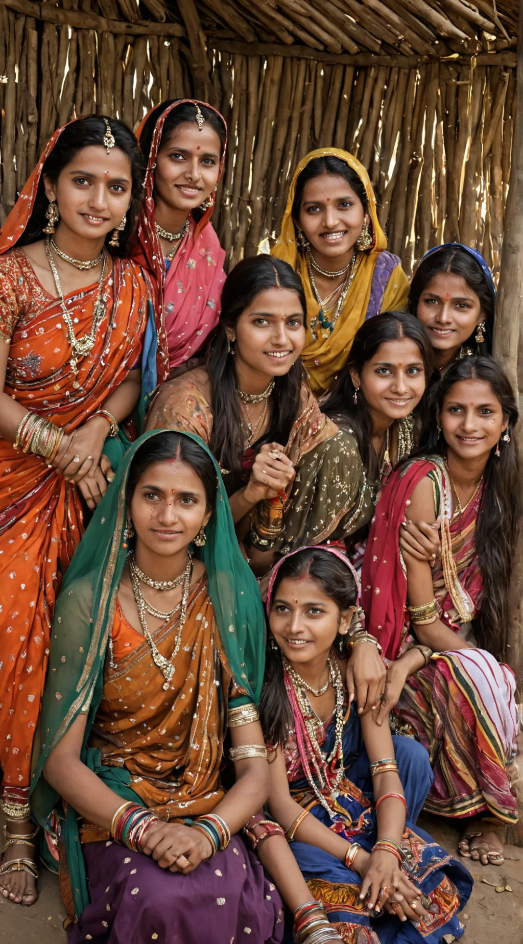 ai character: Rajasthan village background