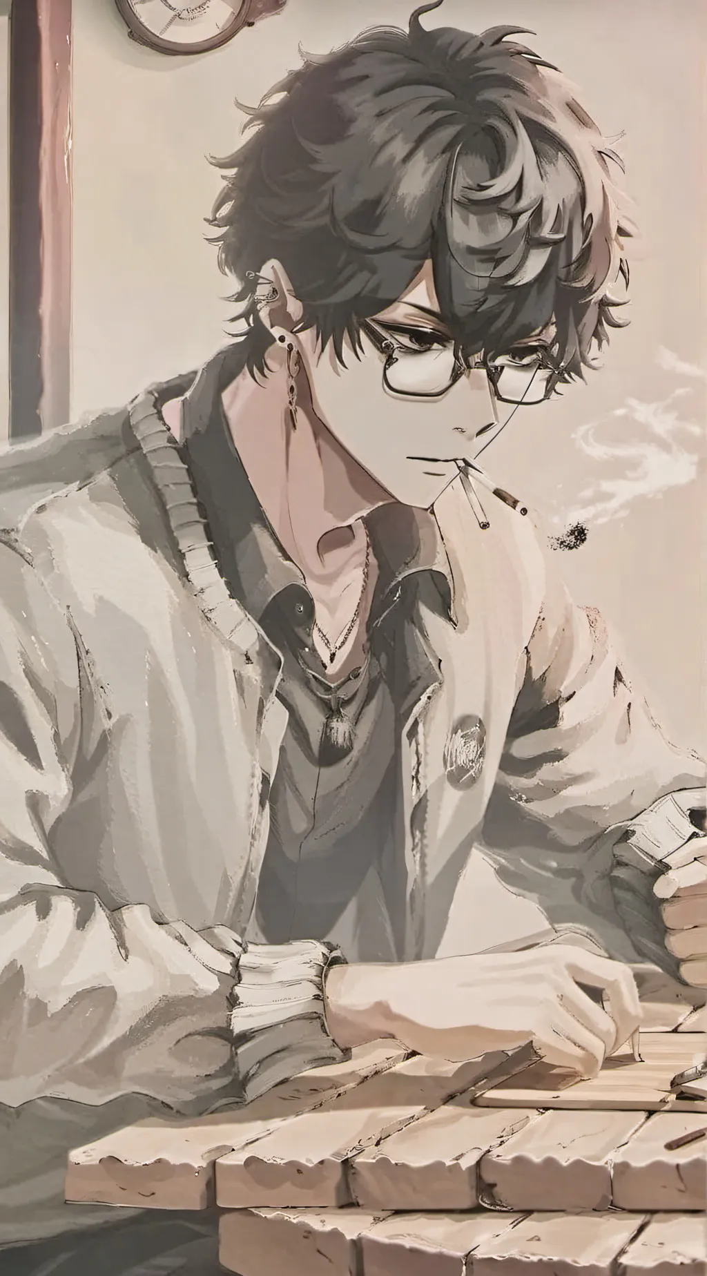 ai character: Oliver  background