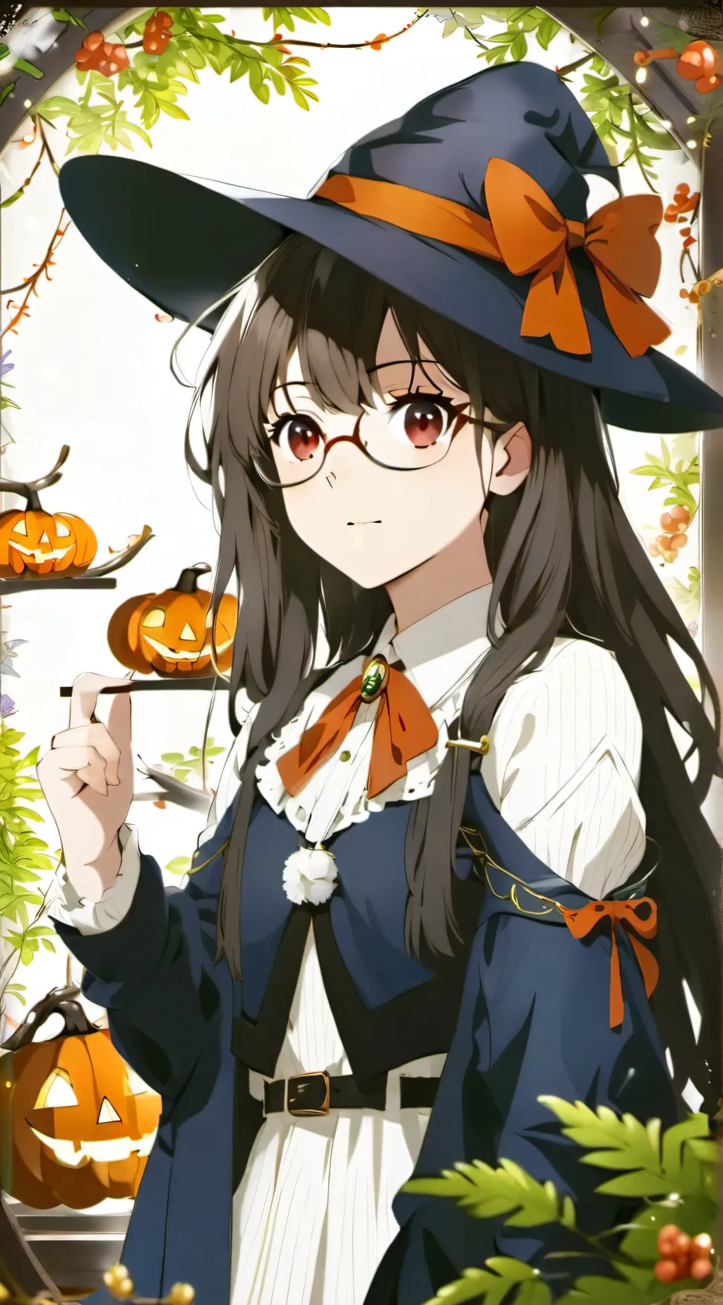 ai character: MHA Halloween background