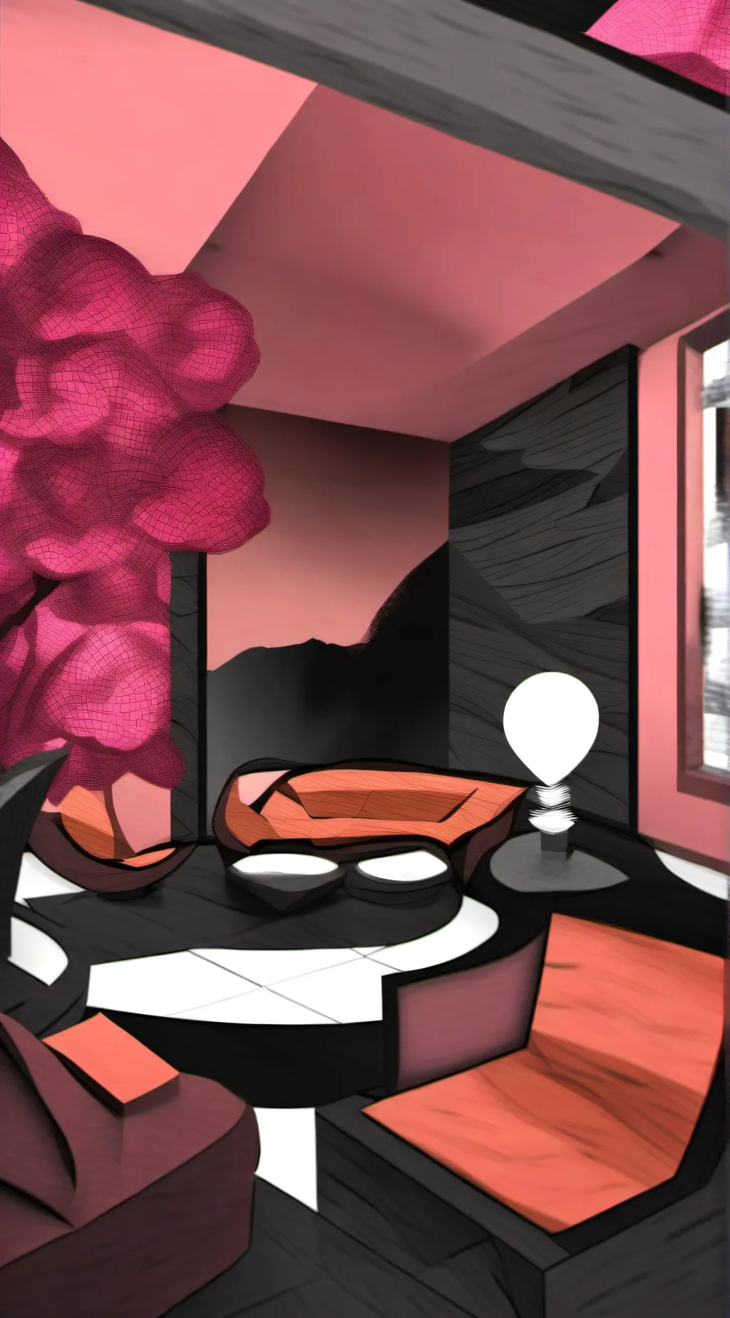 ai character: hh on a rode trip background