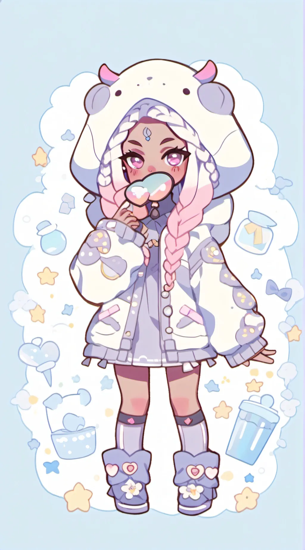 ai character: Fruit baskets background