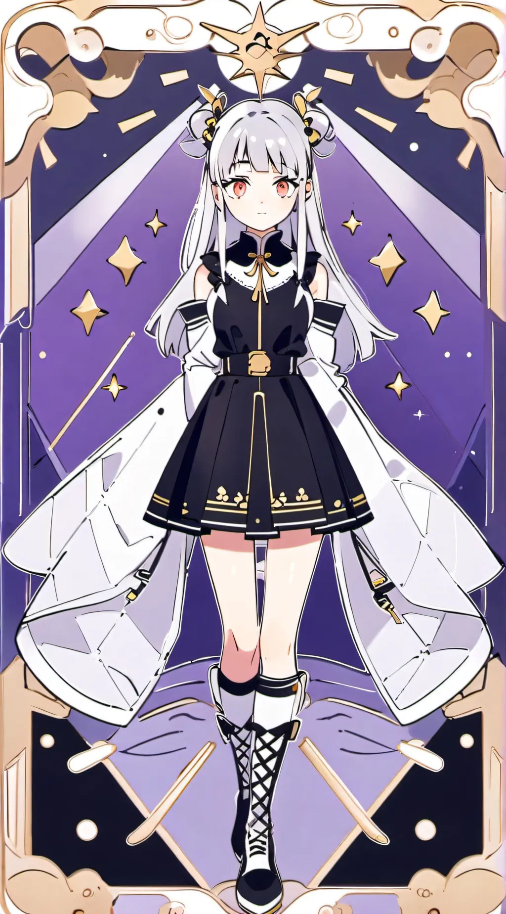 ai character: Rainbow kny background