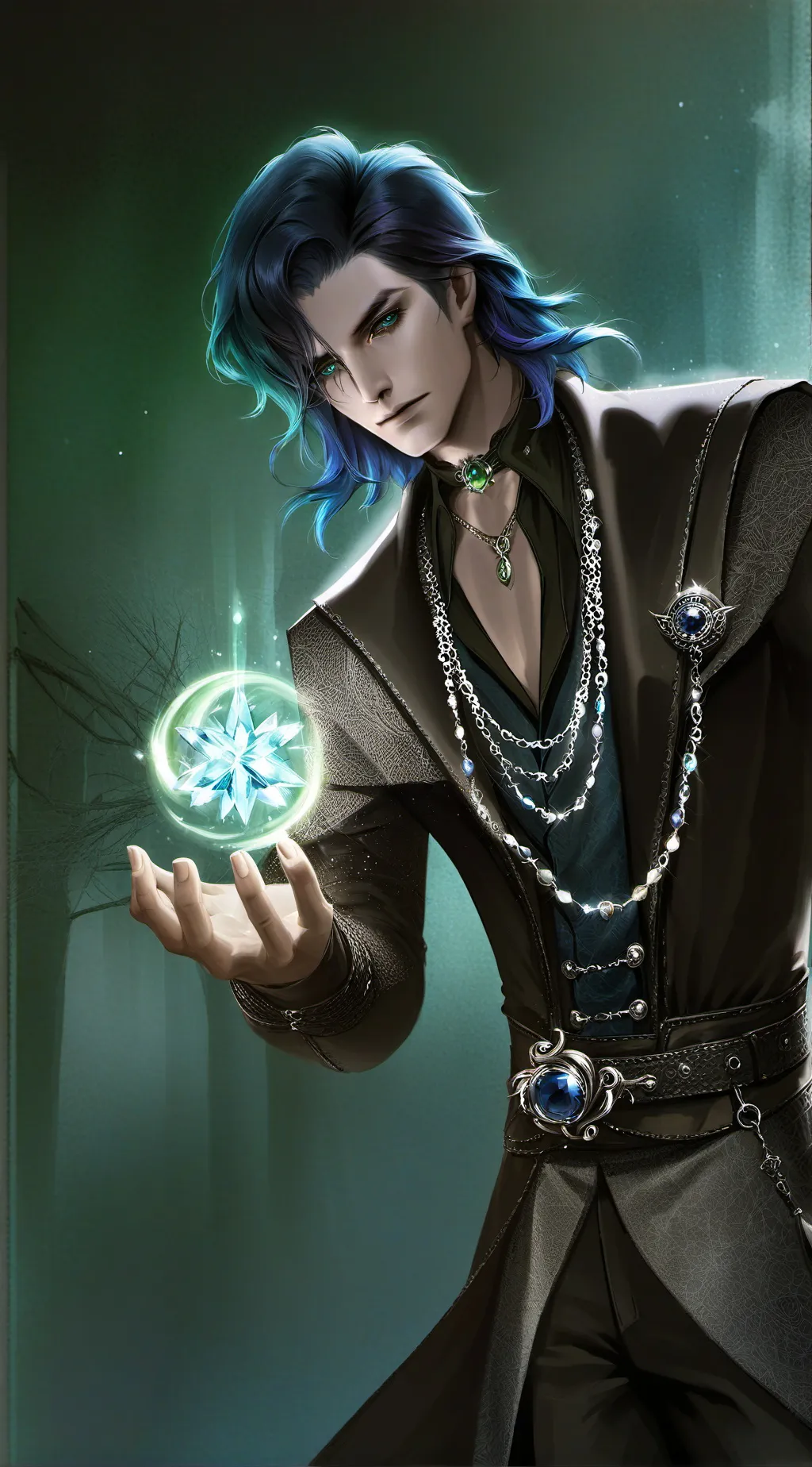 ai character: ● ☆ Damien ☆● background