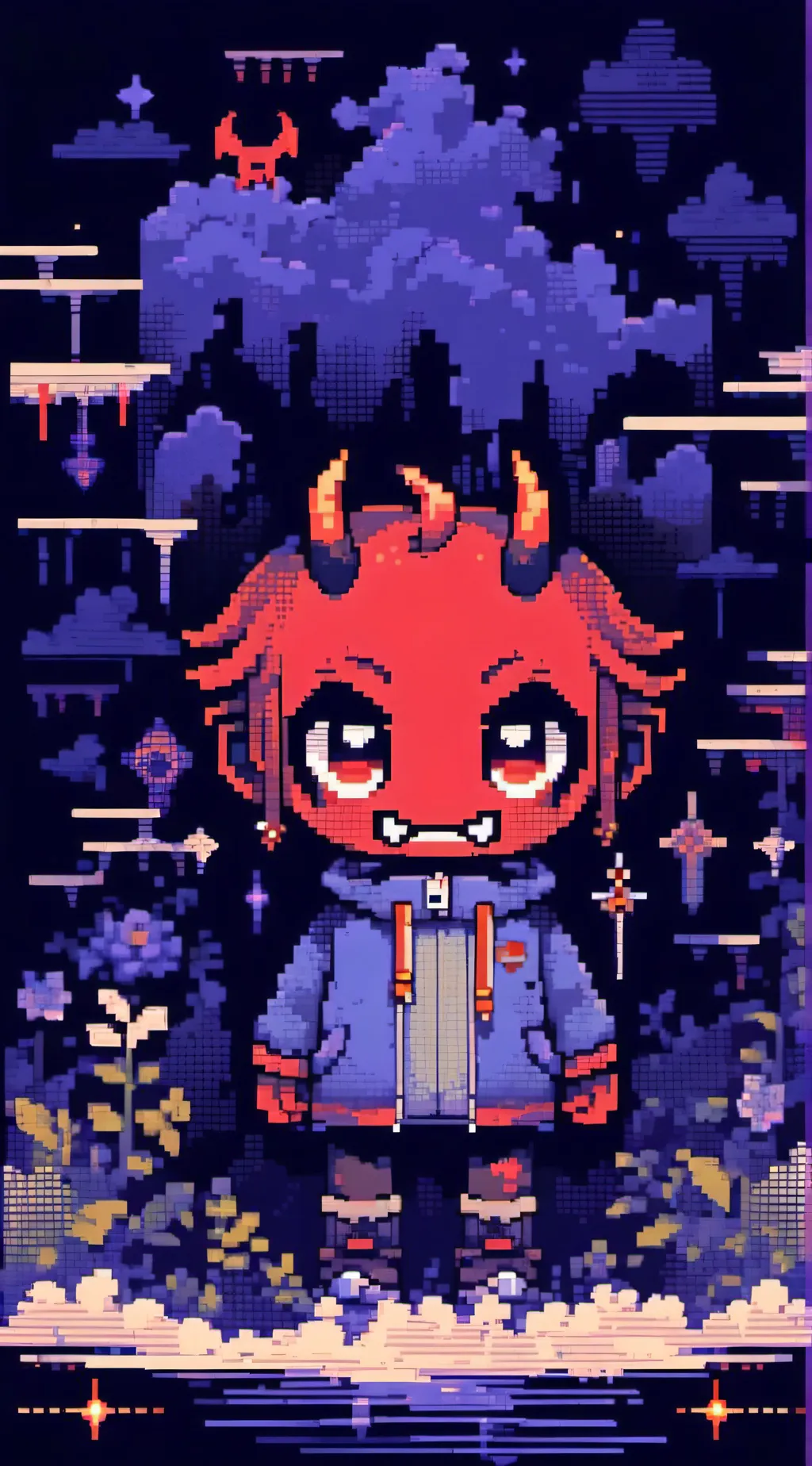 ai character: demon  background