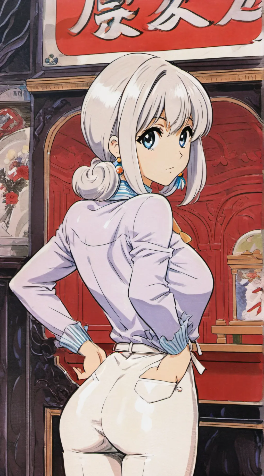 ai character: Stay focused. background