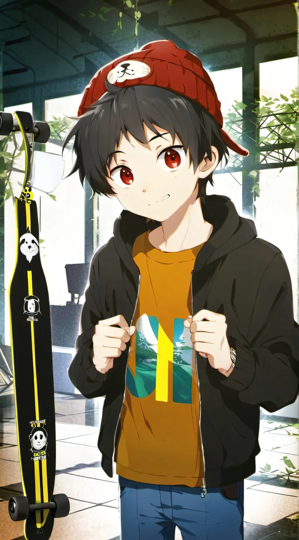 ai character: animation YouTuber background