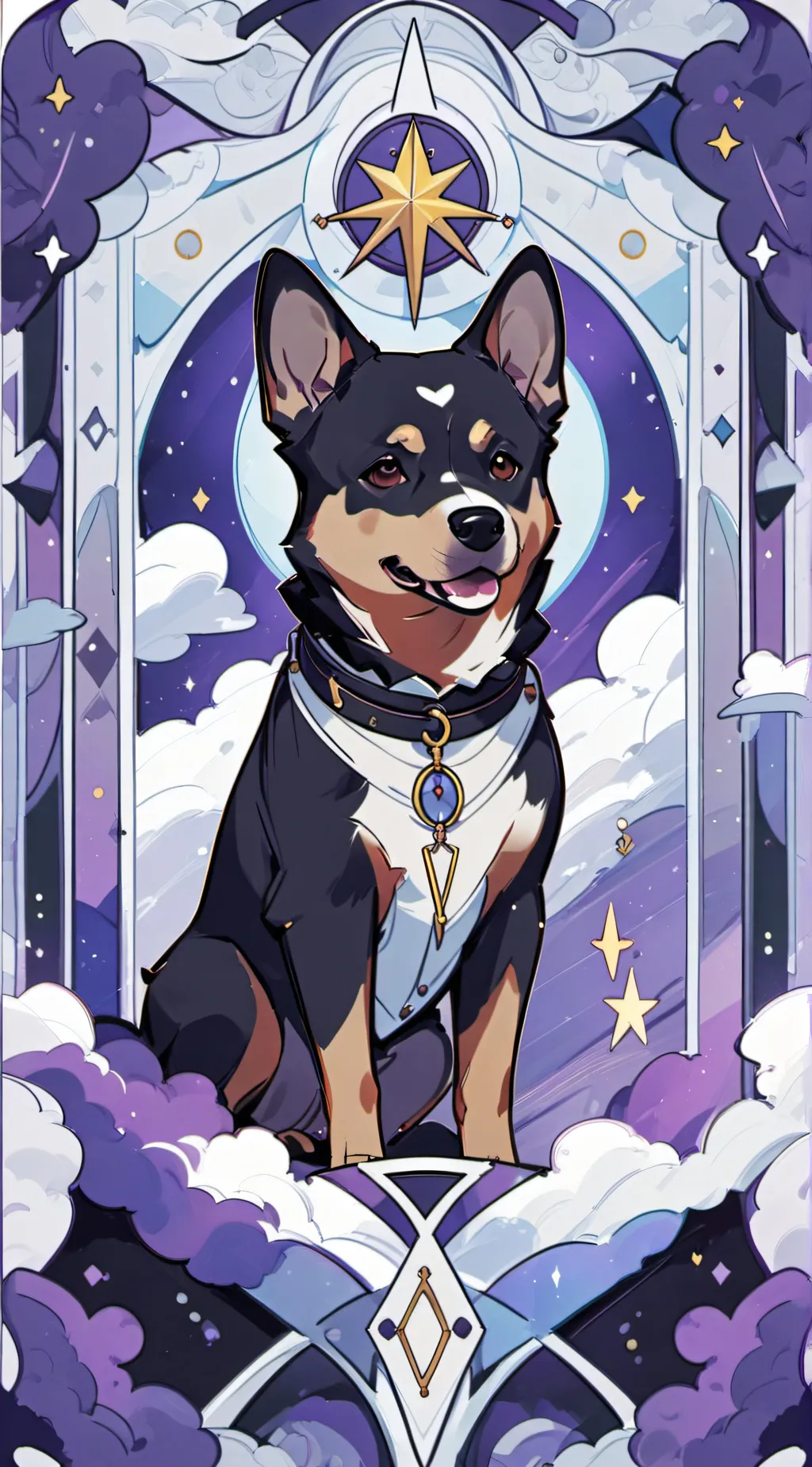 ai character: Dog day-cat nap background