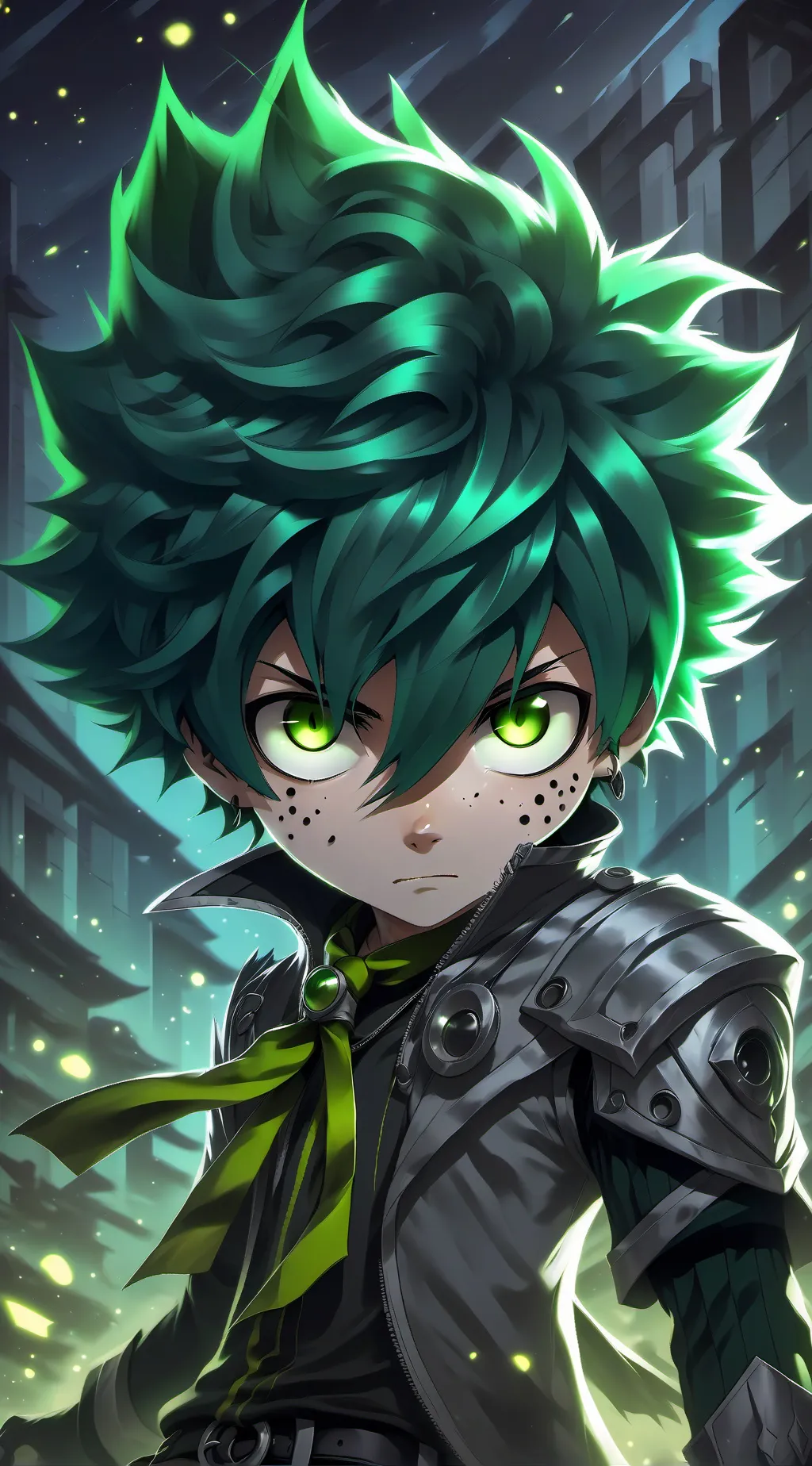 ai character: izuku Midoryia  background