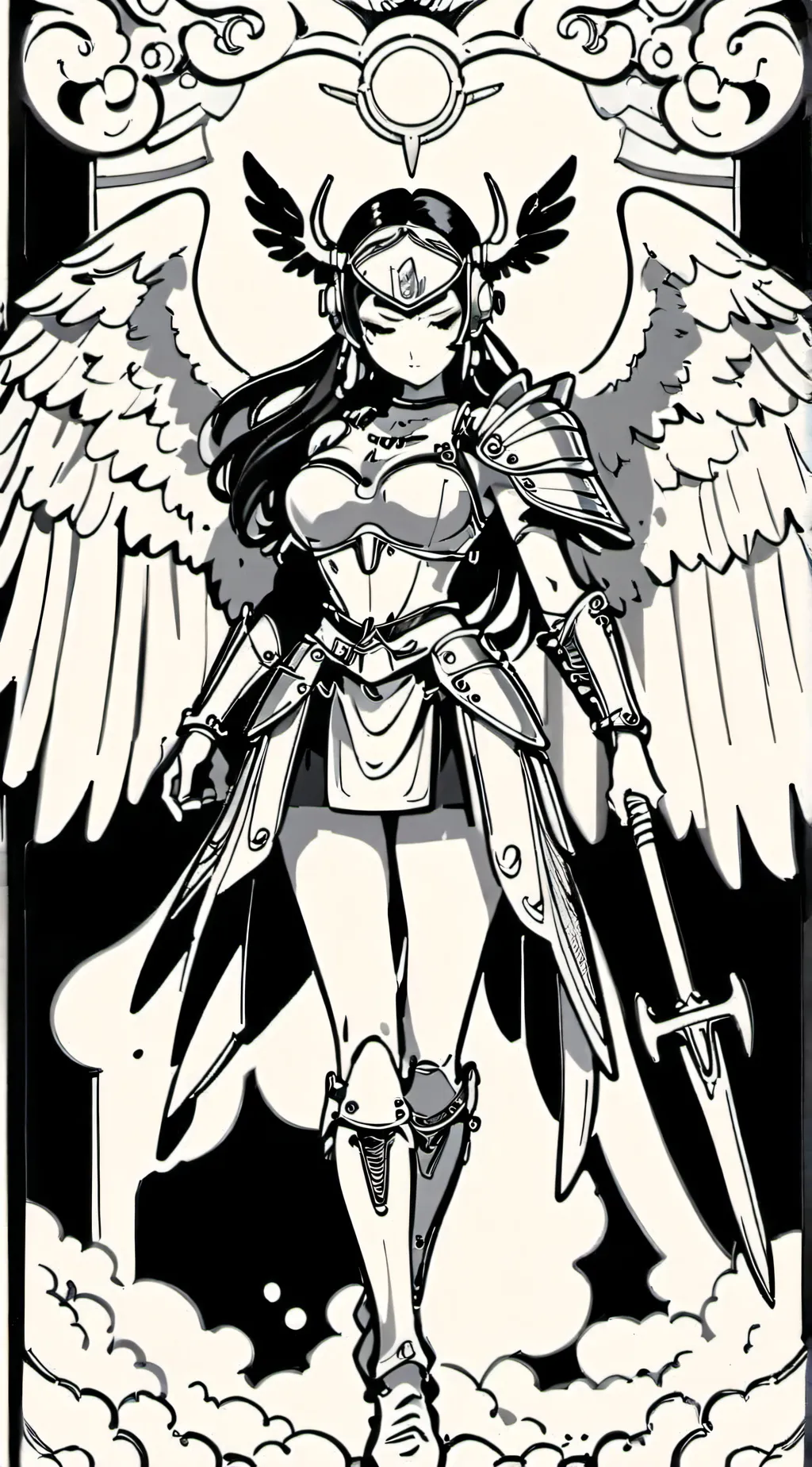 ai character: true Valkyrie cat background