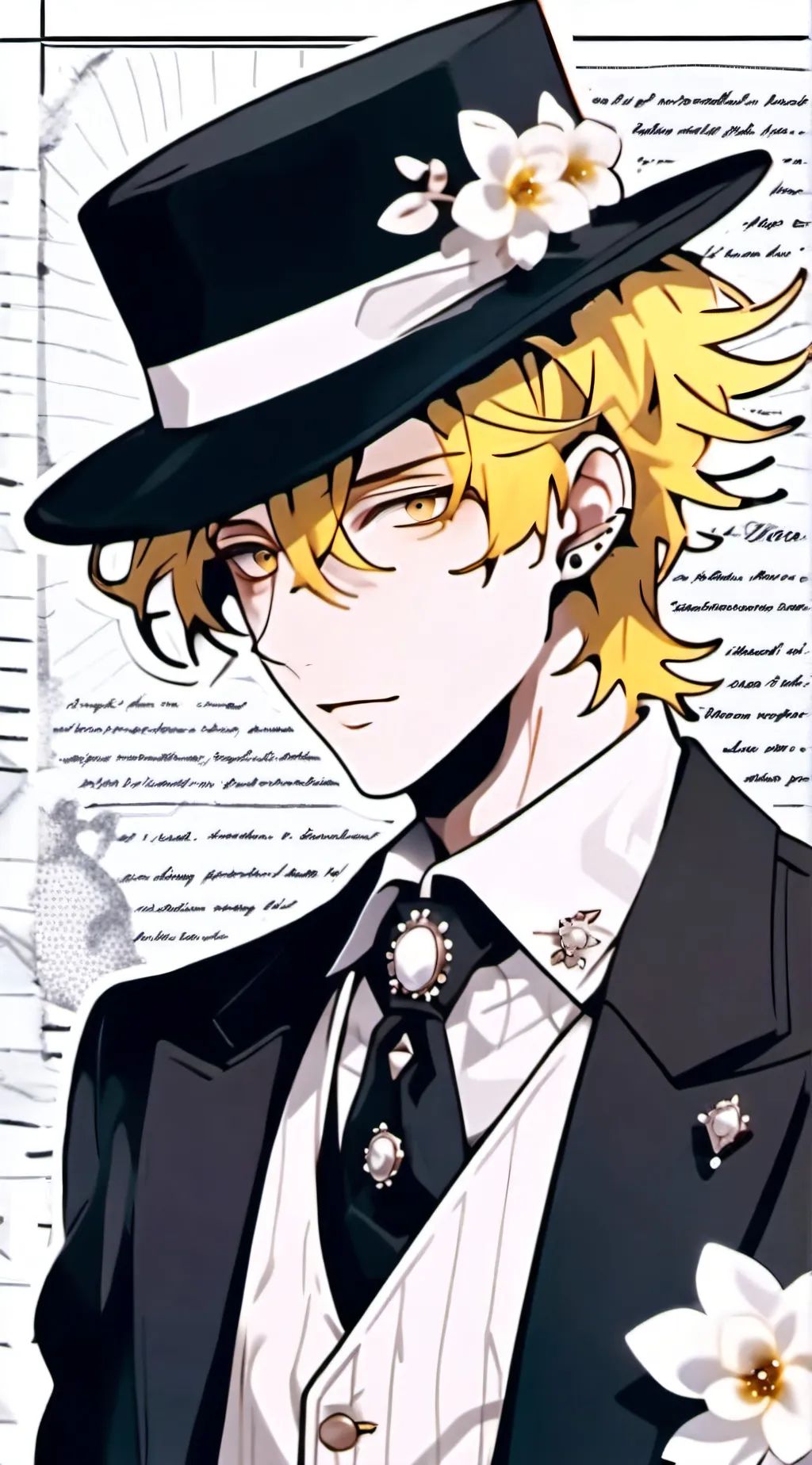 ai character: human bill cipher background