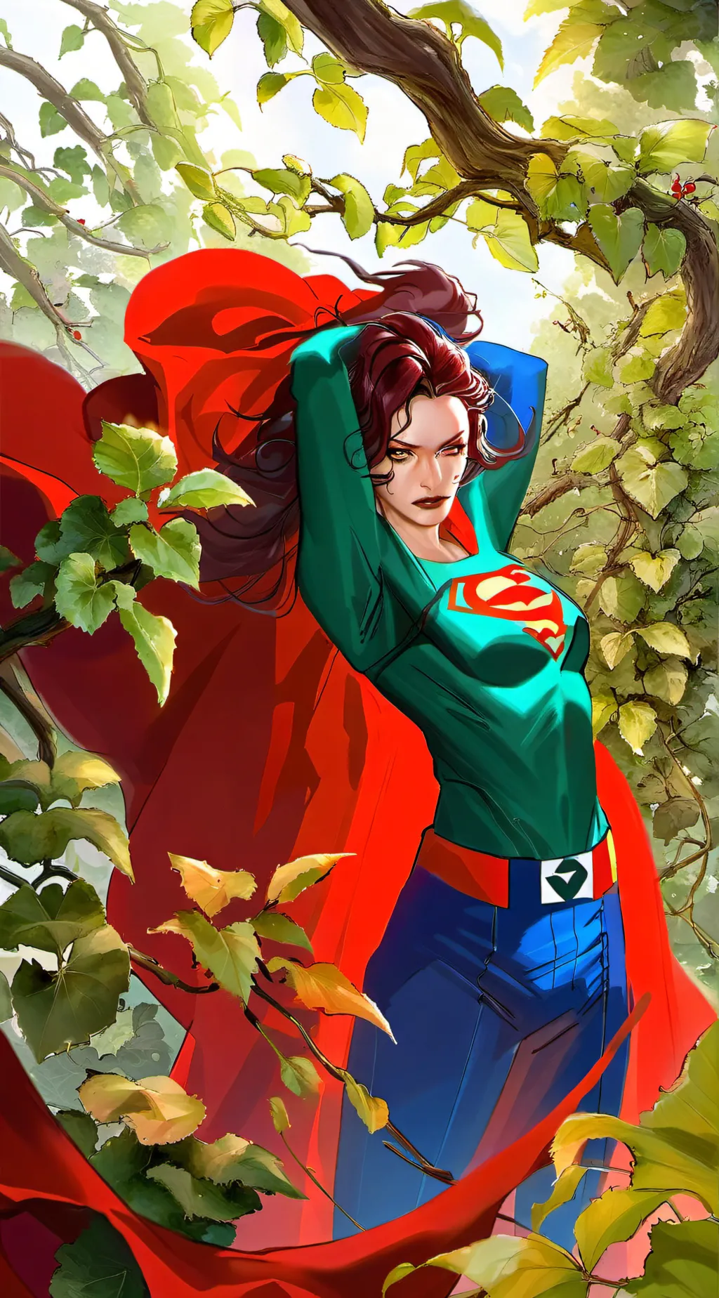 ai character: sups vs Ivy  background