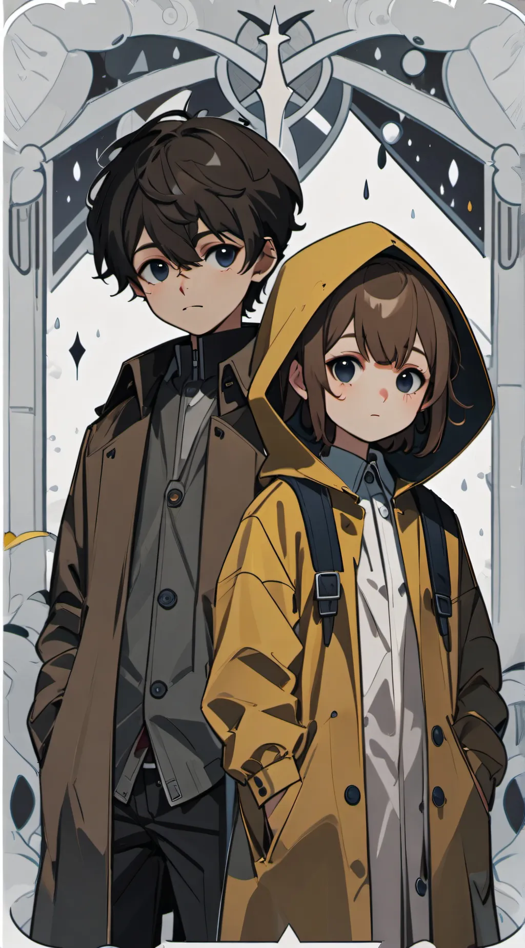 ai character: Six and Mono background