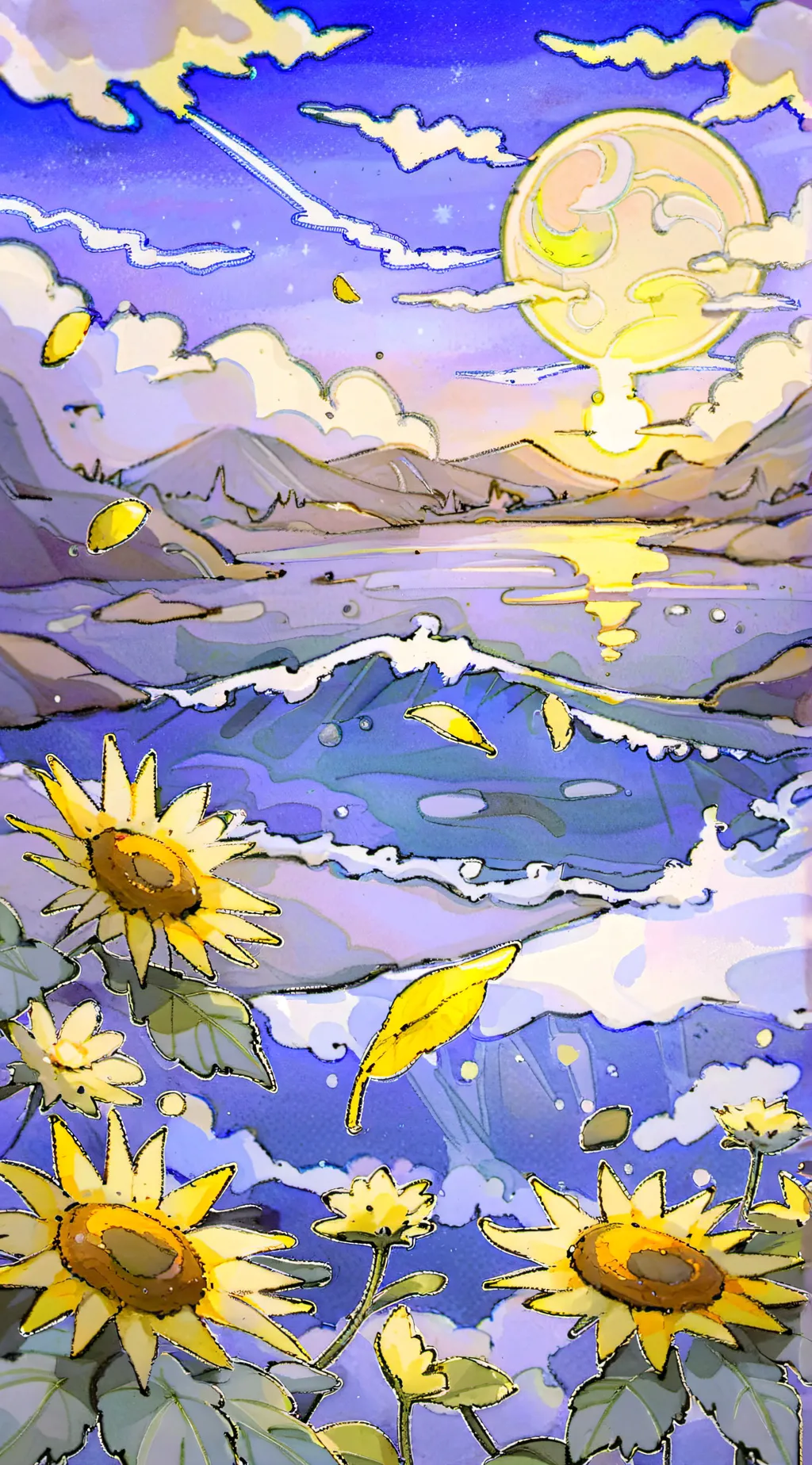 ai character: Solar eclipse  background