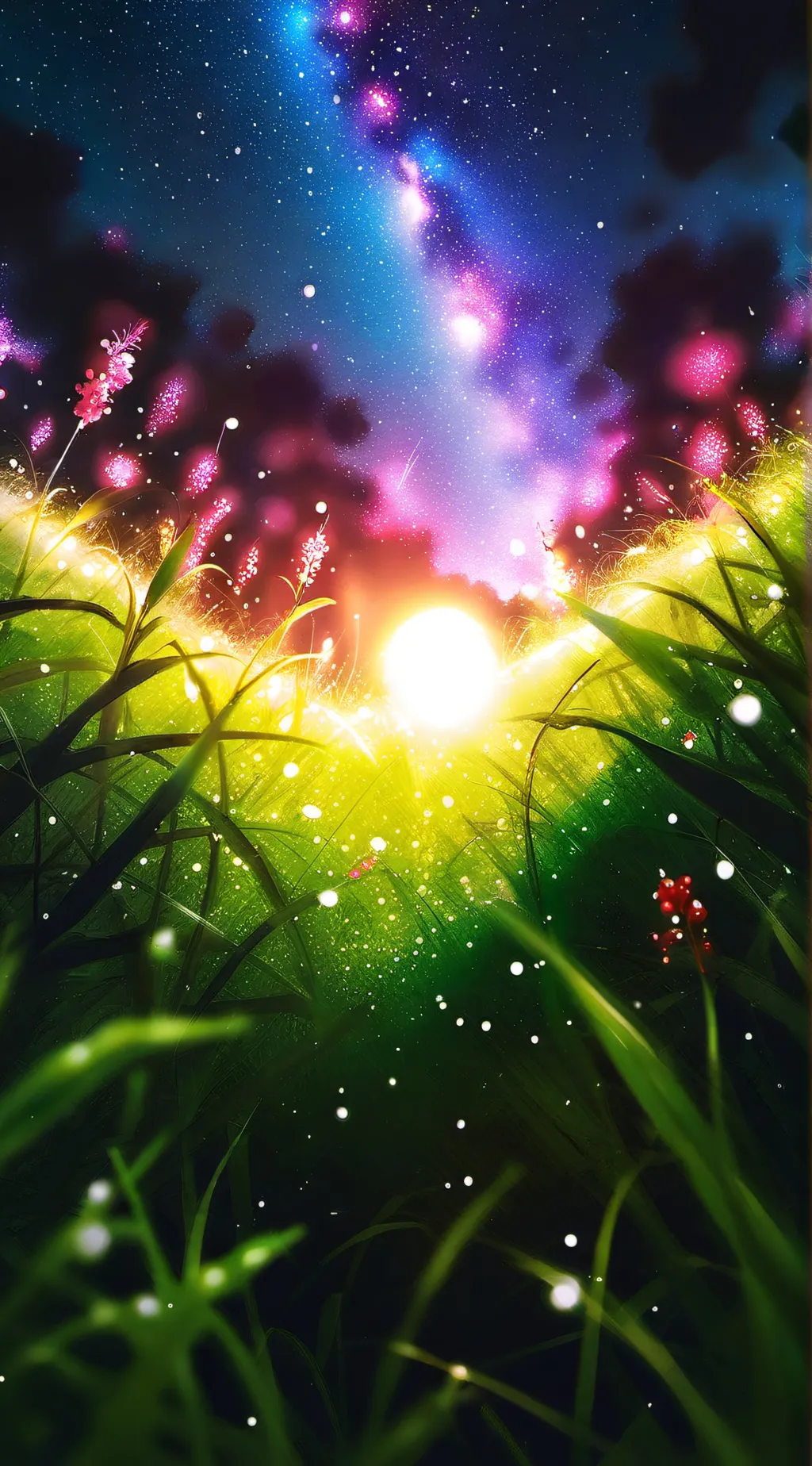 ai character: Grass background