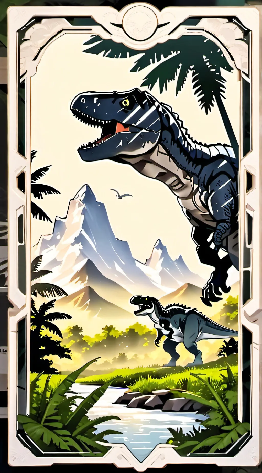 ai character: Dinosaur  background