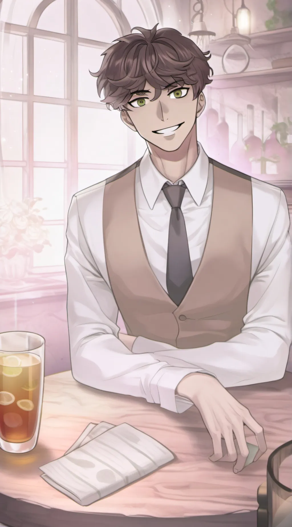 ai character: mat background