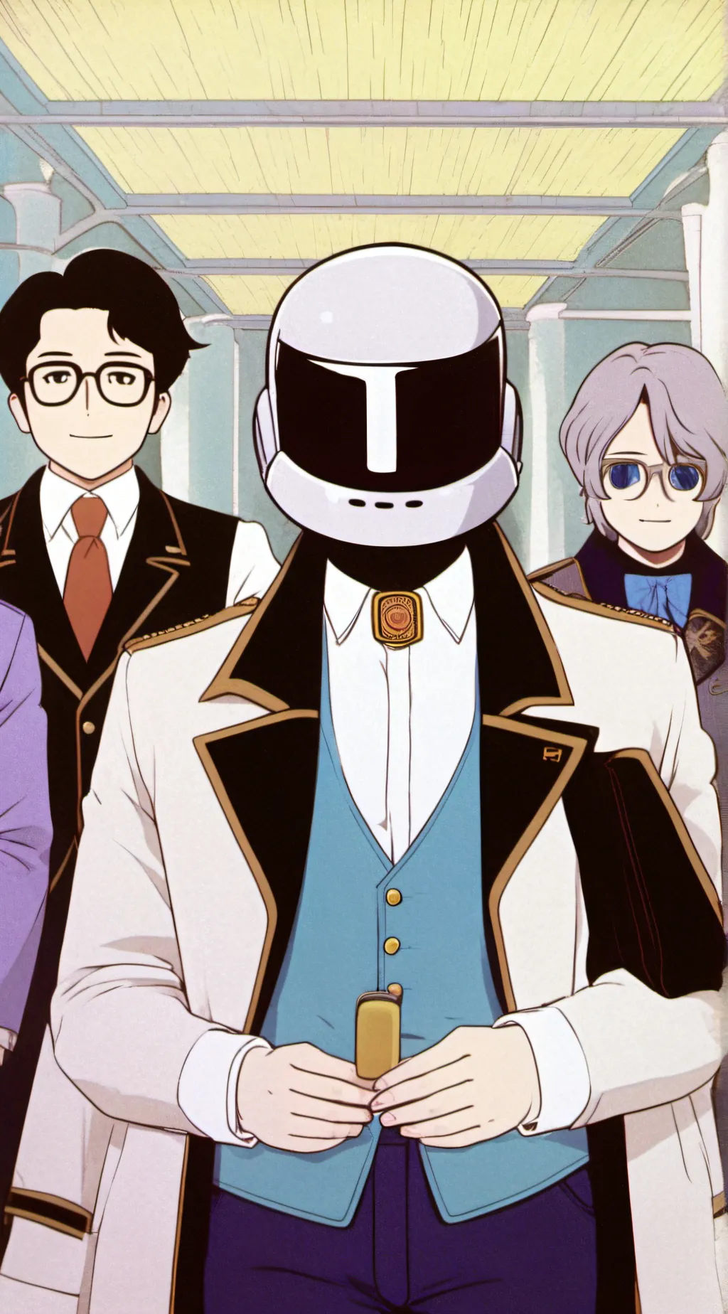 ai character: hello ay am vip background