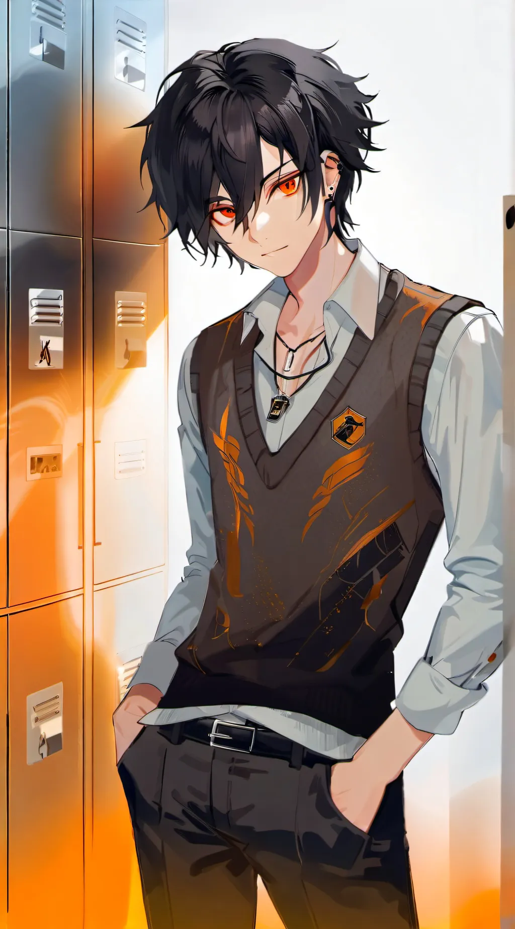 ai character: Dustin  background