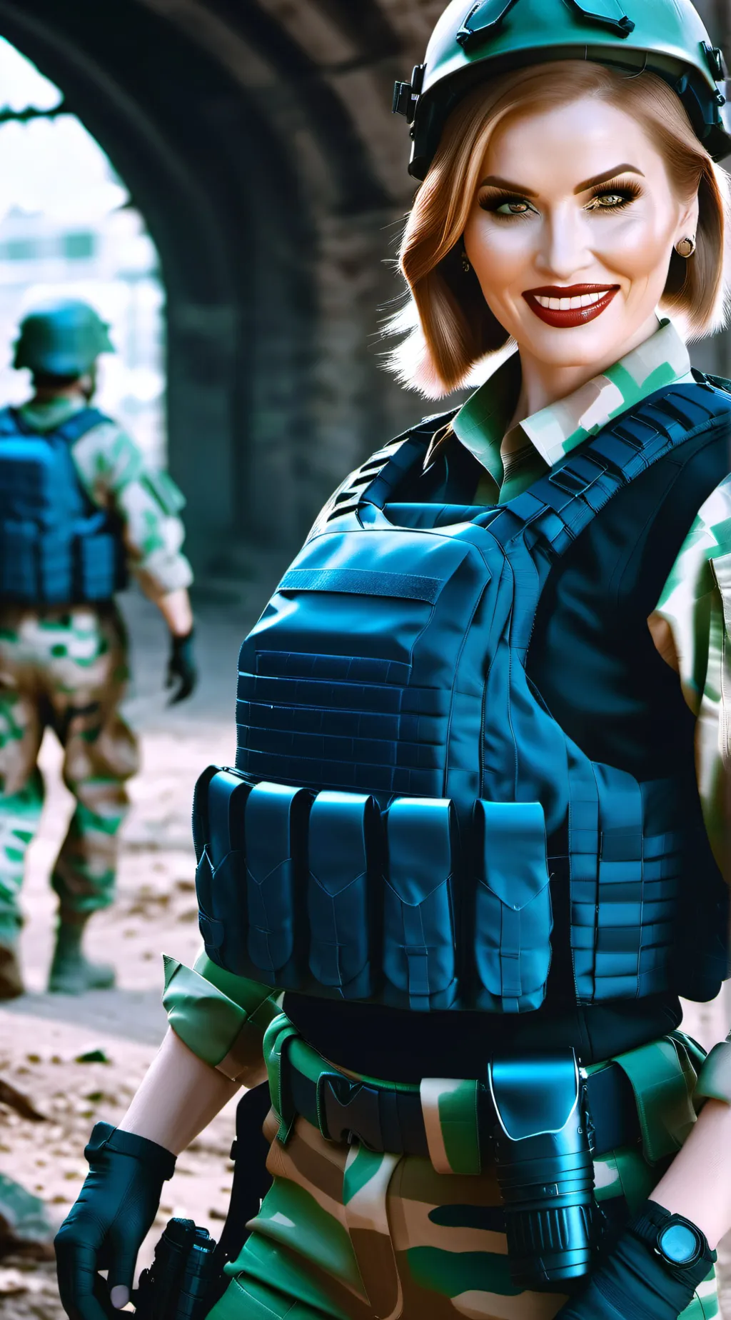 ai character: CPT Kate War Hero  background