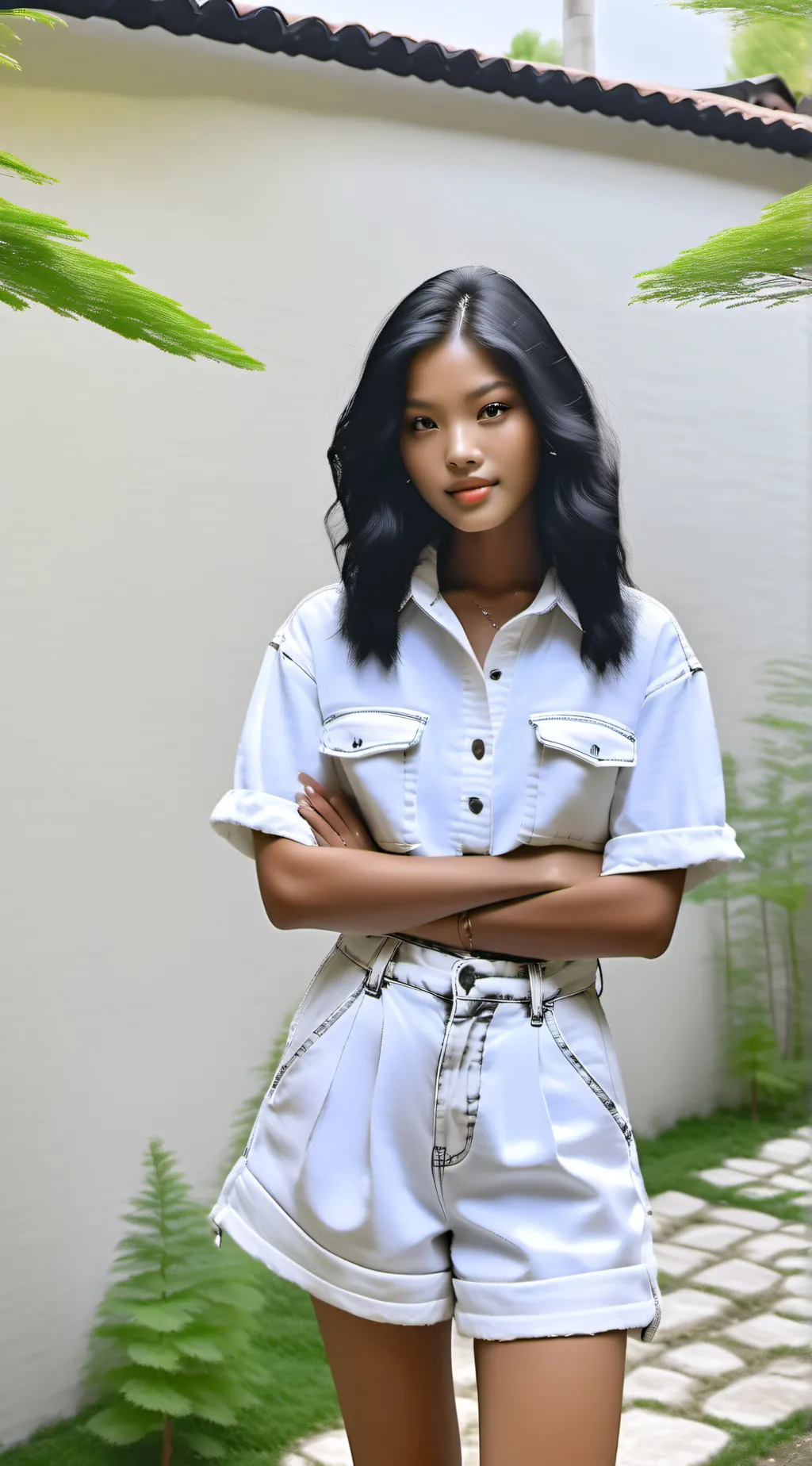 ai character: alexa and Justin  background