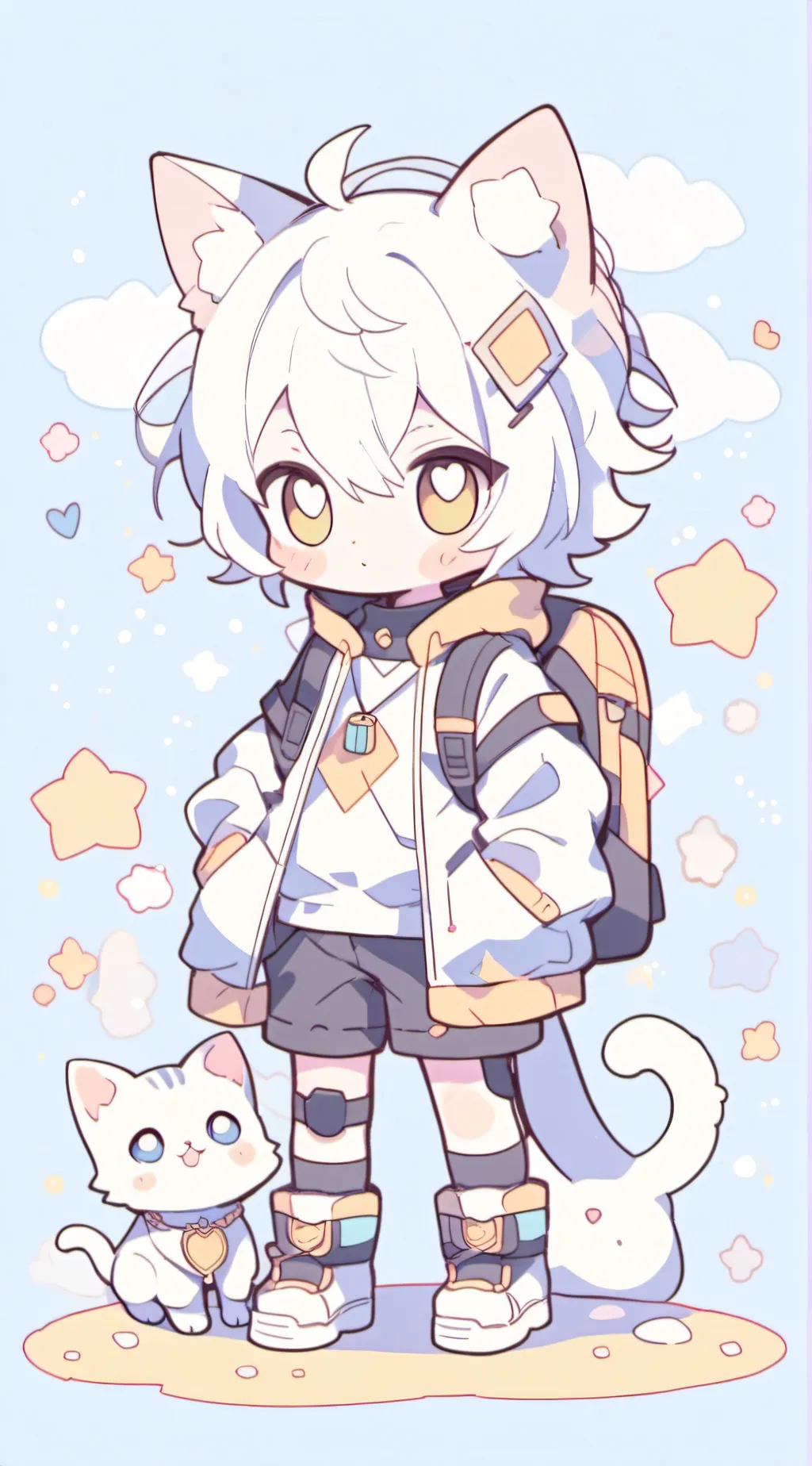 ai character: Kitty Girl background