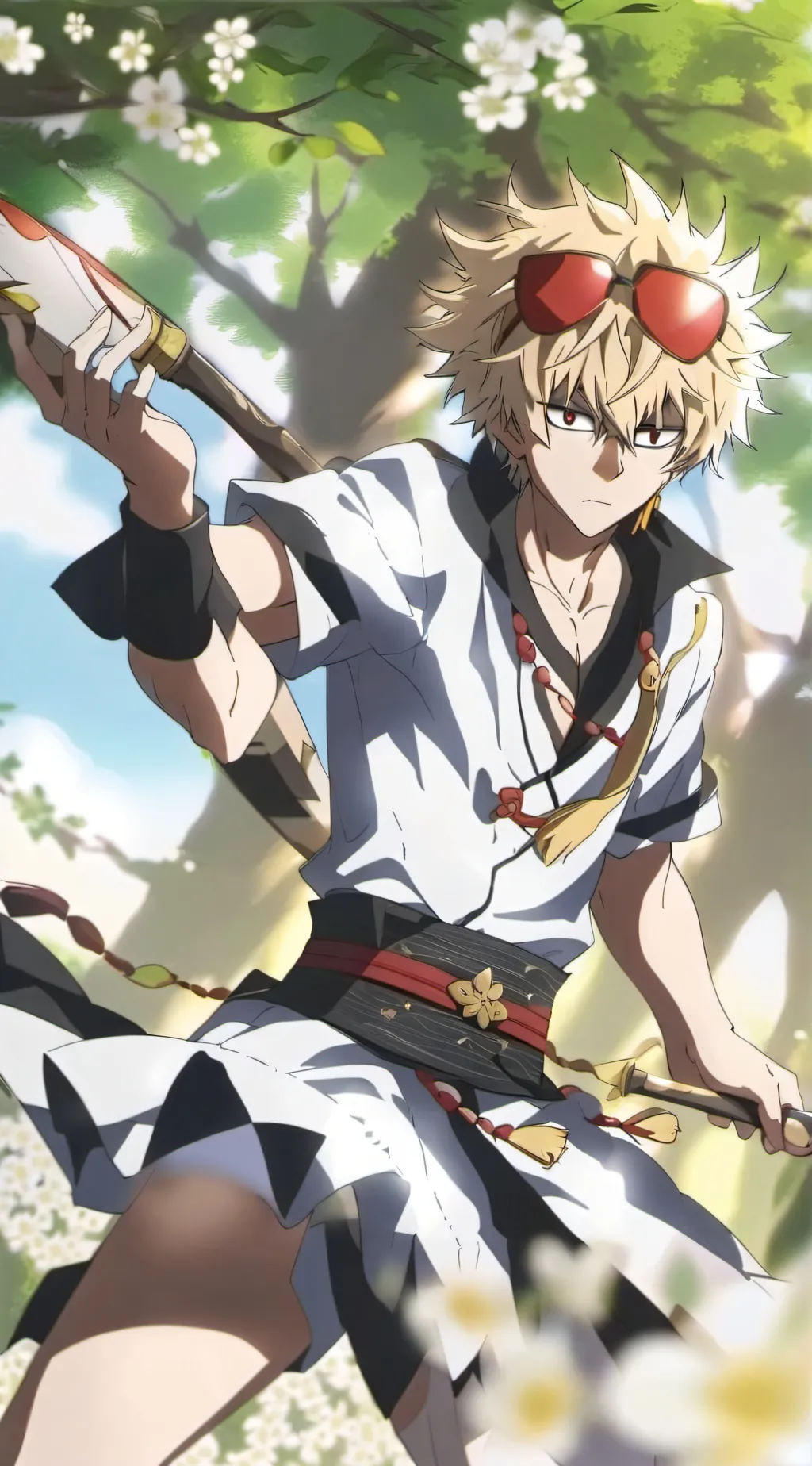 ai character: Katsuki Bakugo background