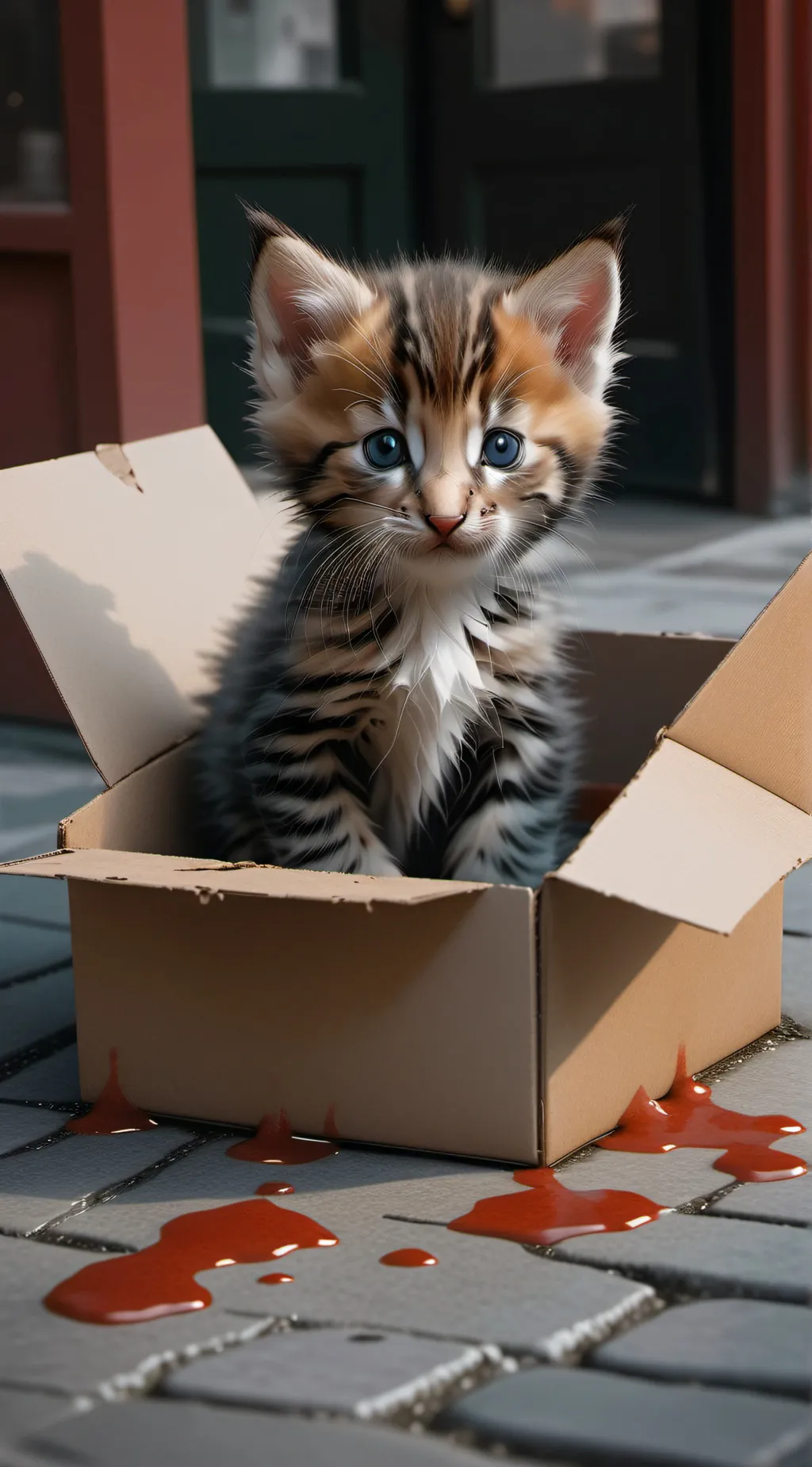 ai character: Dying kitten background