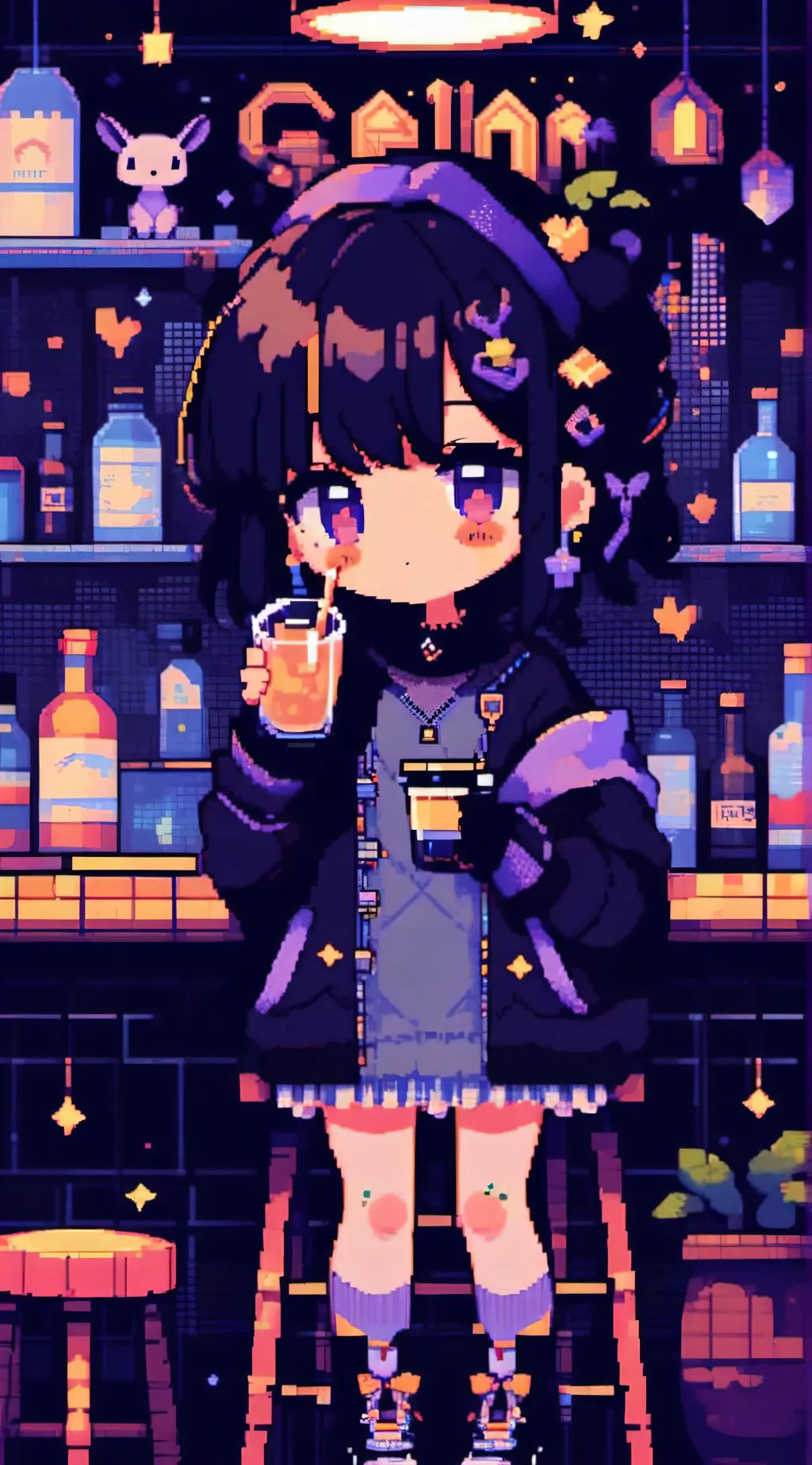 ai character: Hashiras at a bar? background