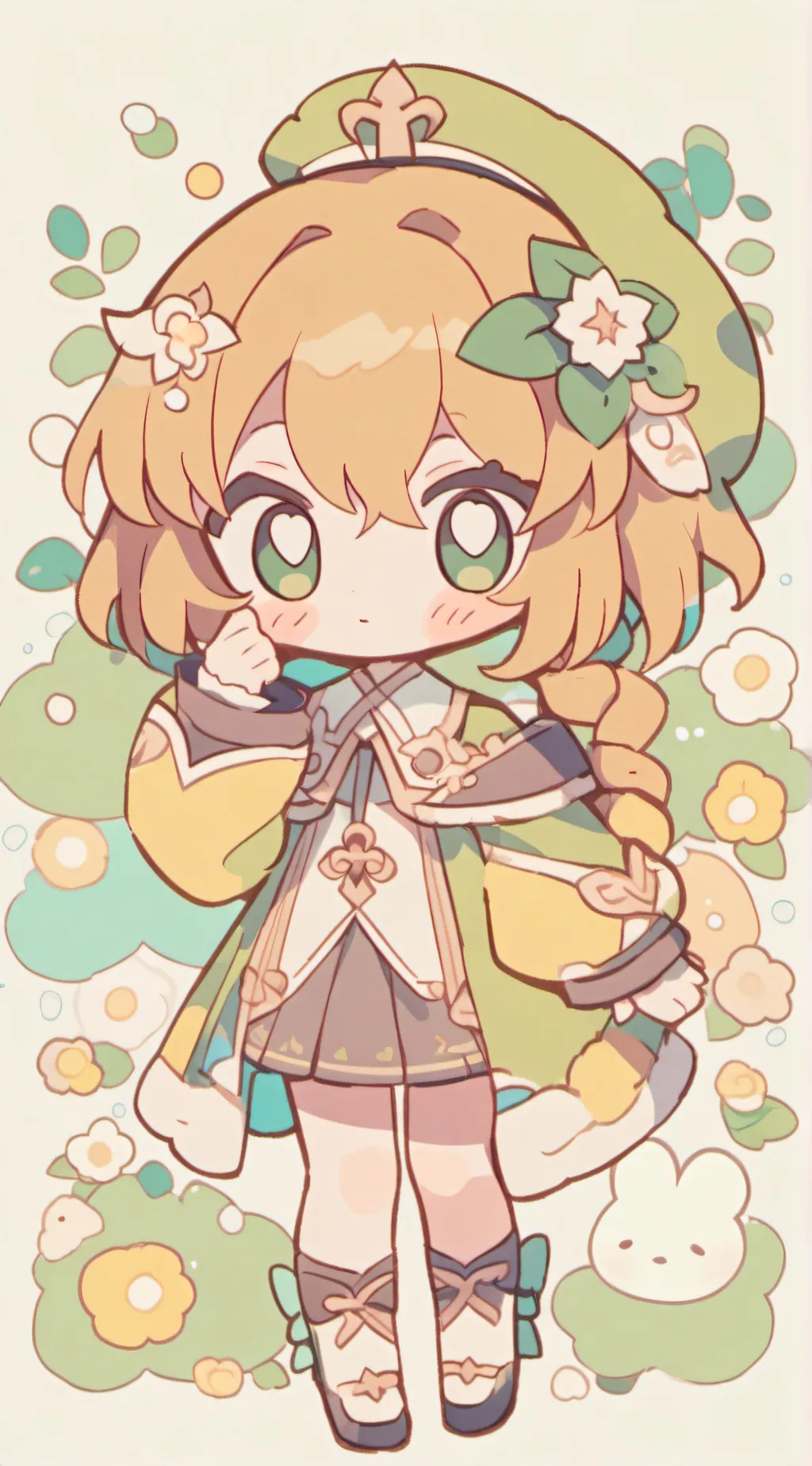 ai character: hi .....bye....heh background