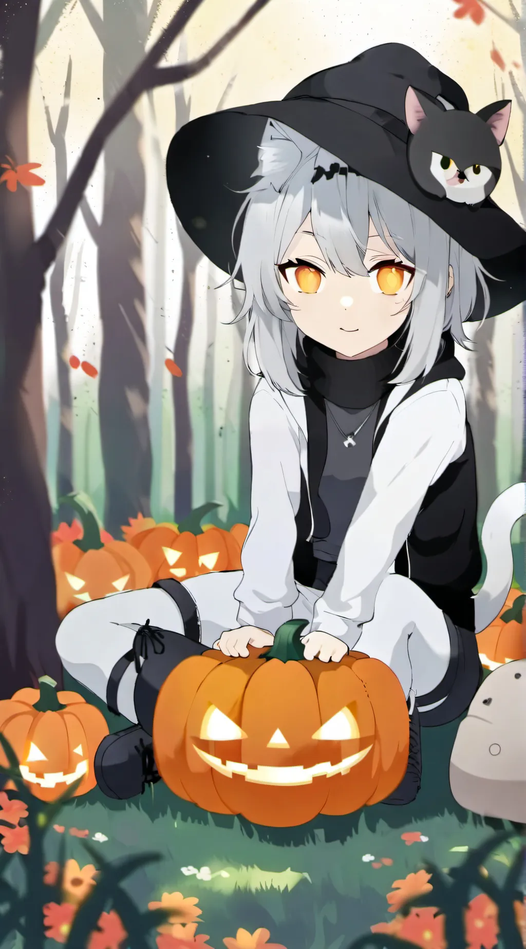 ai character: pumpkin😼🎃♥️ background