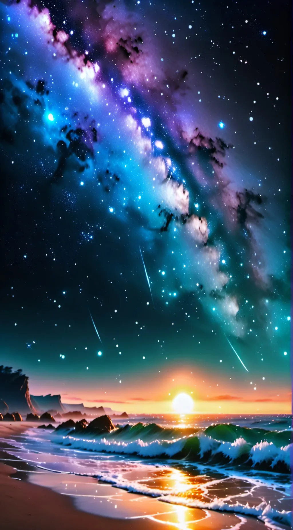 ai character: The beach background