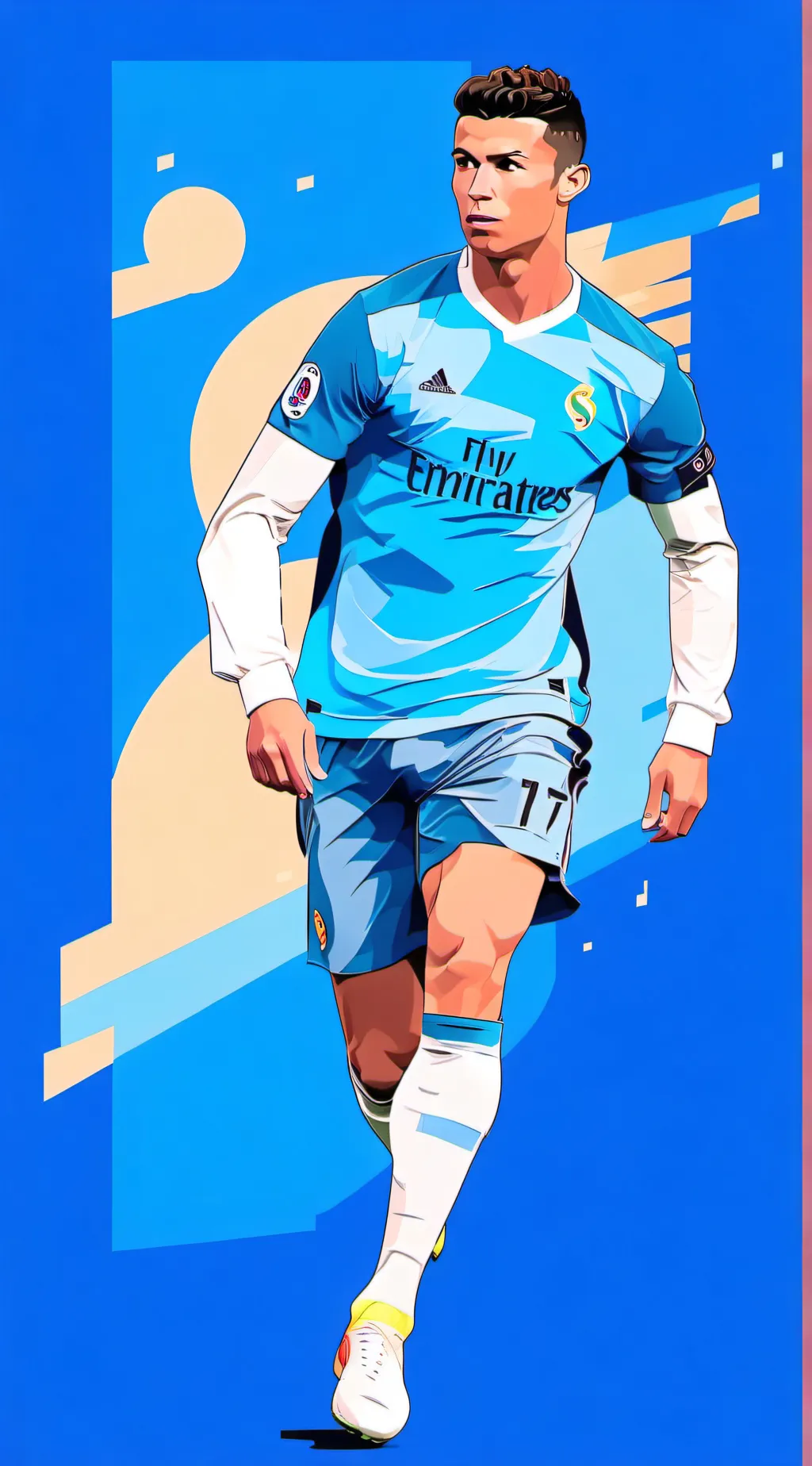 ai character: Cristiano Ronaldo  background