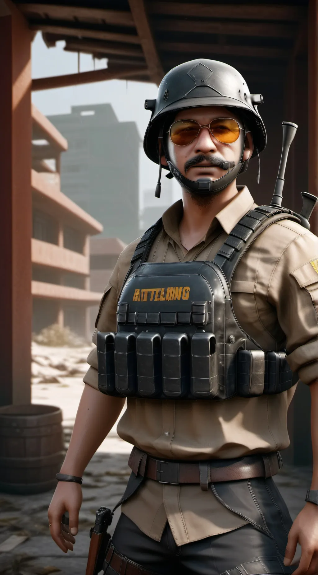 ai character: PUBG lobby background